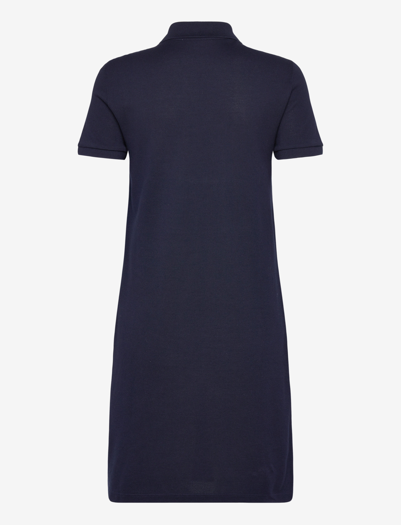 Lacoste - Pique Knit Polo Dress - shirt dresses - navy blue - 1