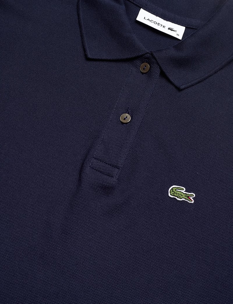 Lacoste - Pique Knit Polo Dress - shirt dresses - navy blue - 2