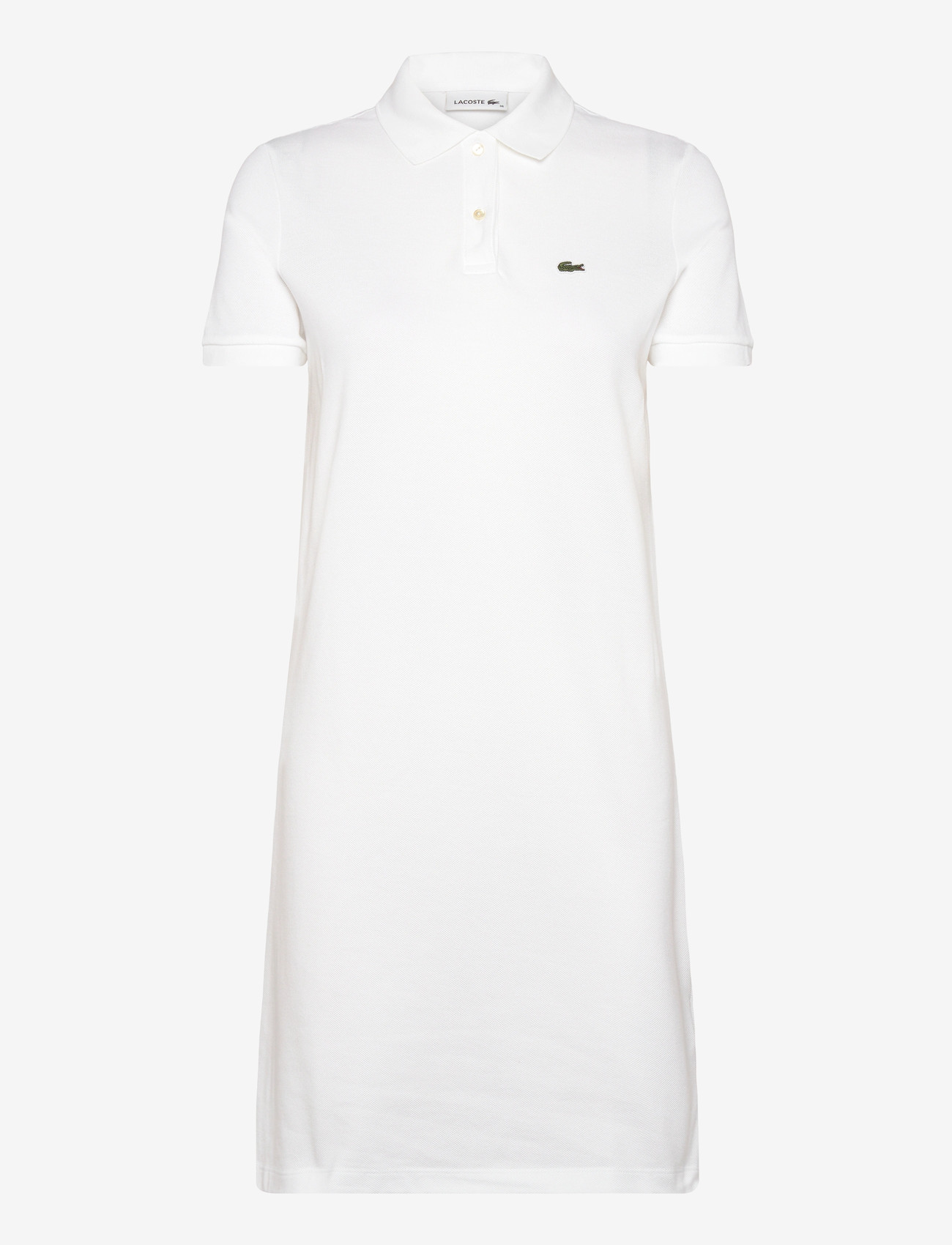 Lacoste - Pique Knit Polo Dress - särkkleidid - white - 0
