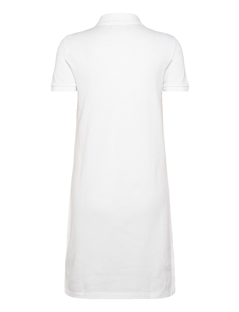 Lacoste - Pique Knit Polo Dress - hemdkleider - white - 1
