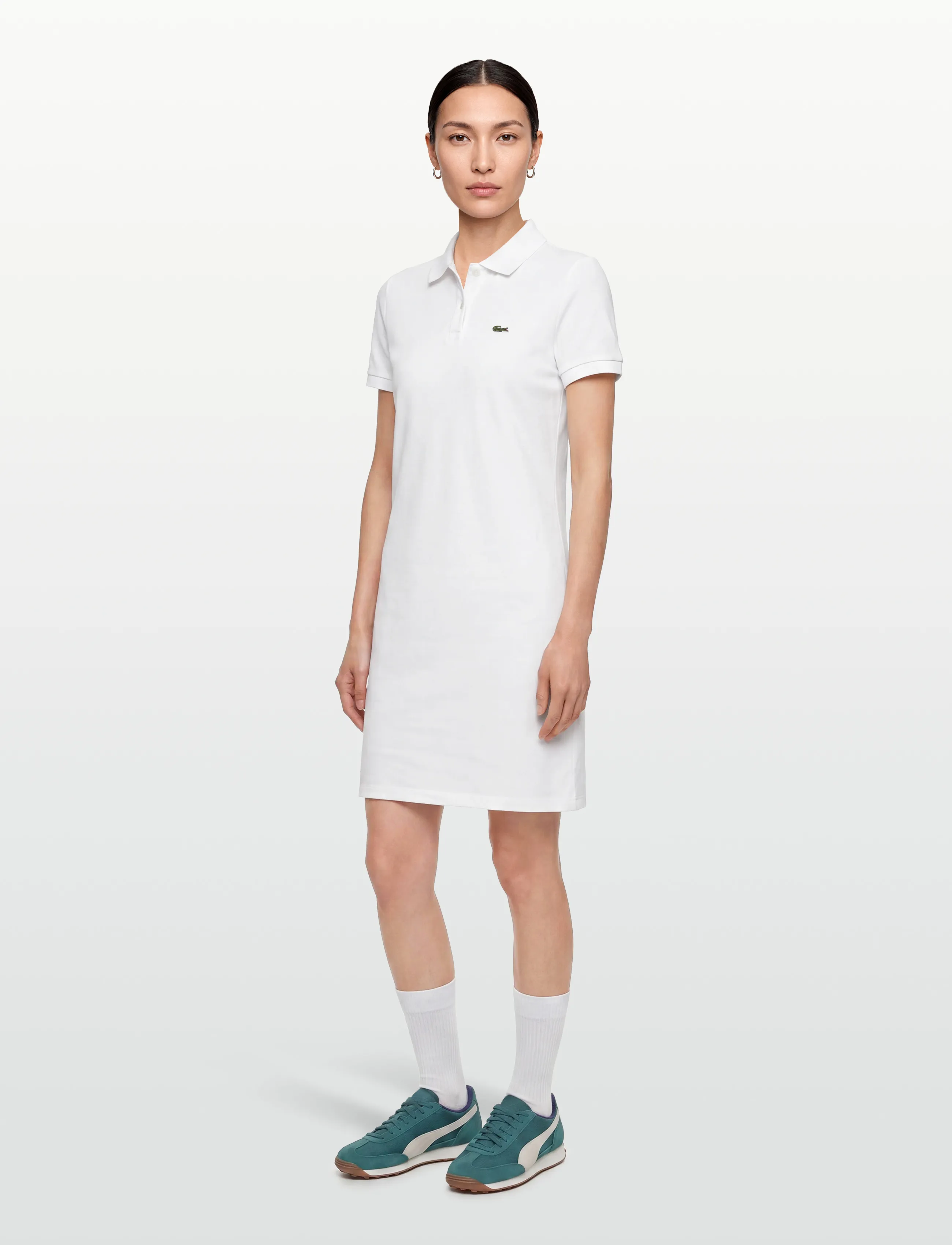 Lacoste Polo Dress, 36, White, Kjoler > Kort Kjole, Dame