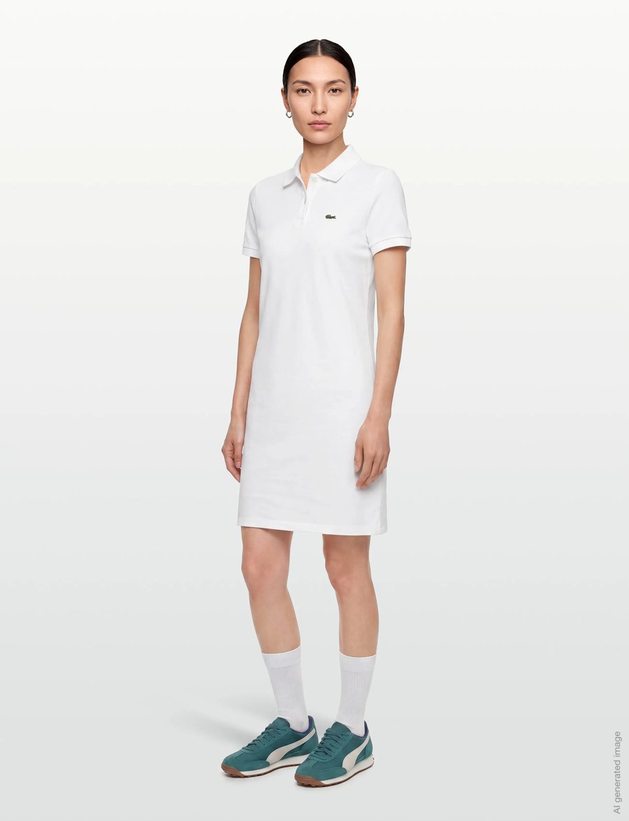 Lacoste - DRESSES - marškinių tipo suknelės - white - 0