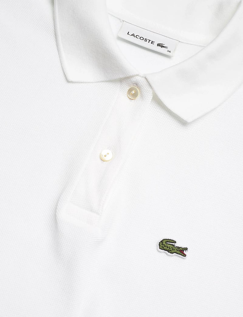 Lacoste - Pique Knit Polo Dress - hemdkleider - white - 2
