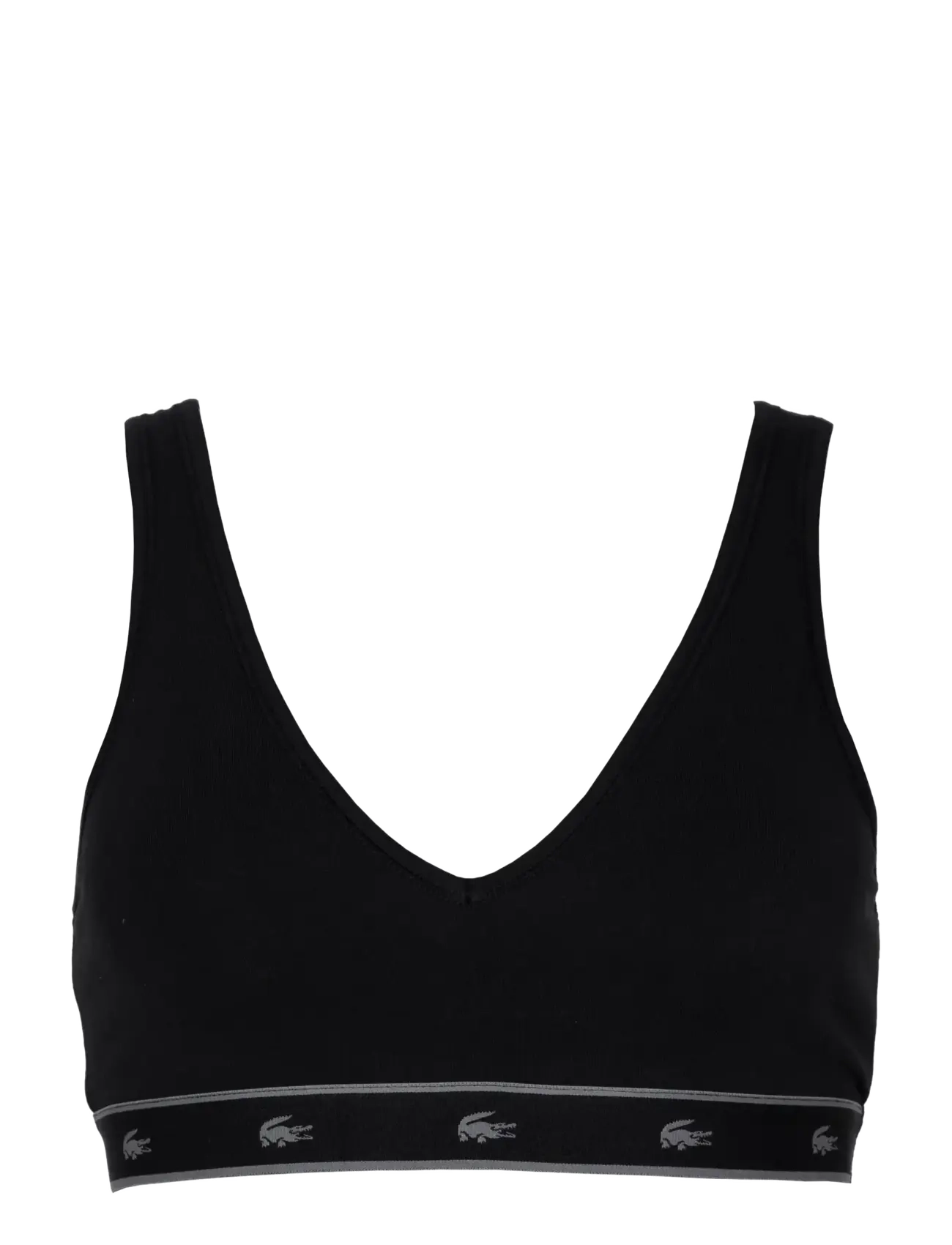 Lacoste Essential V Neck Bralette, L, Soft Bras, Schwarz - Frauen