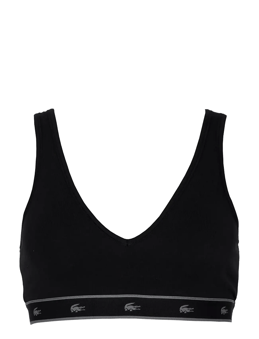 Lacoste - Essential V Neck Bralette - black - 0