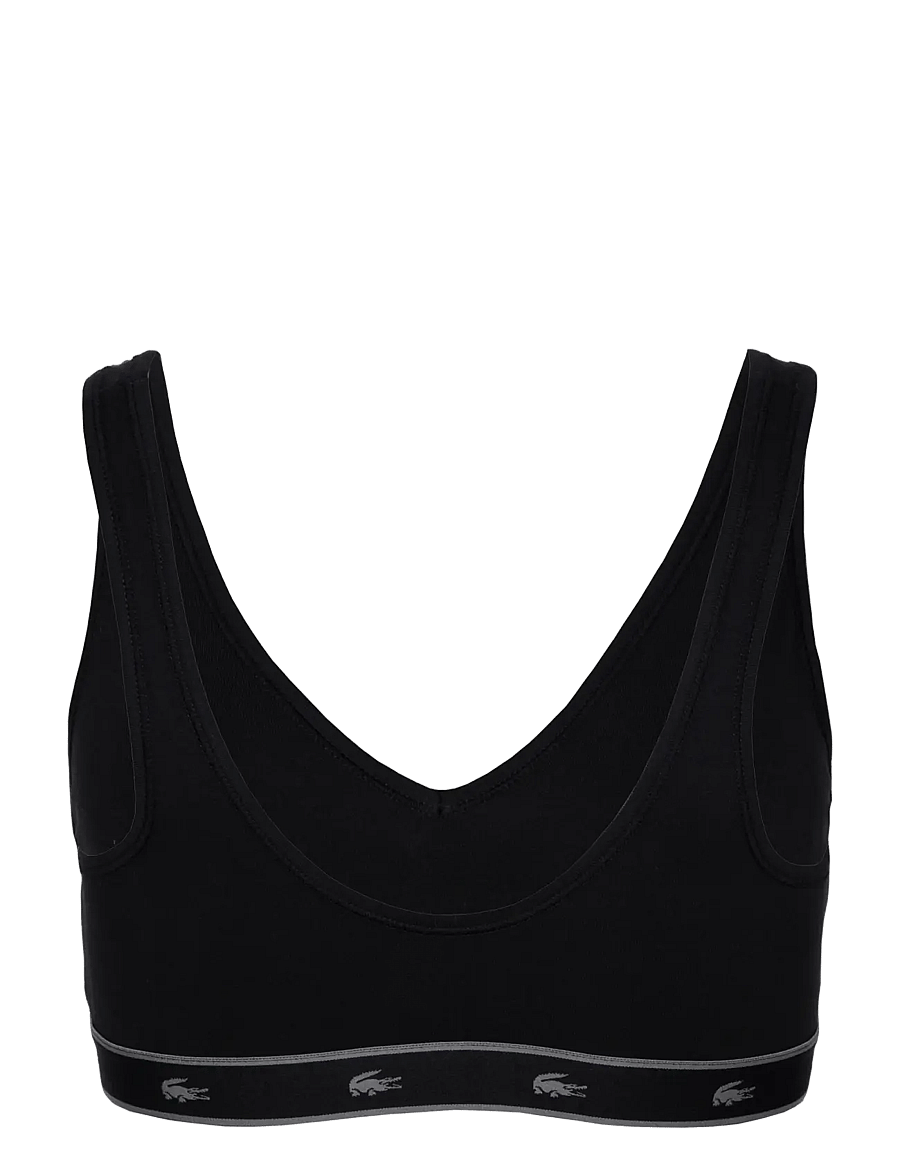 Lacoste - Essential V Neck Bralette - black - 1