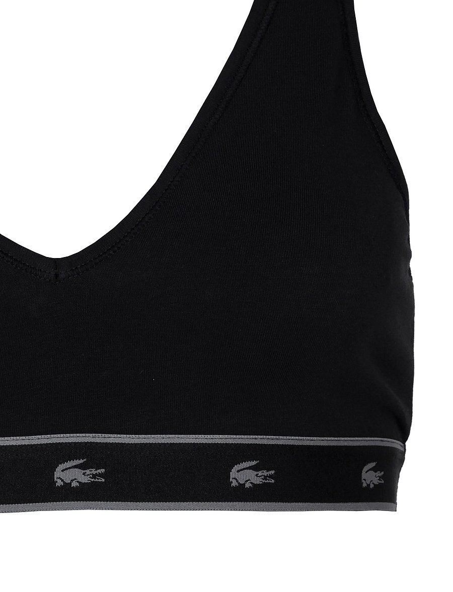 Lacoste - Essential V Neck Bralette - black - 2