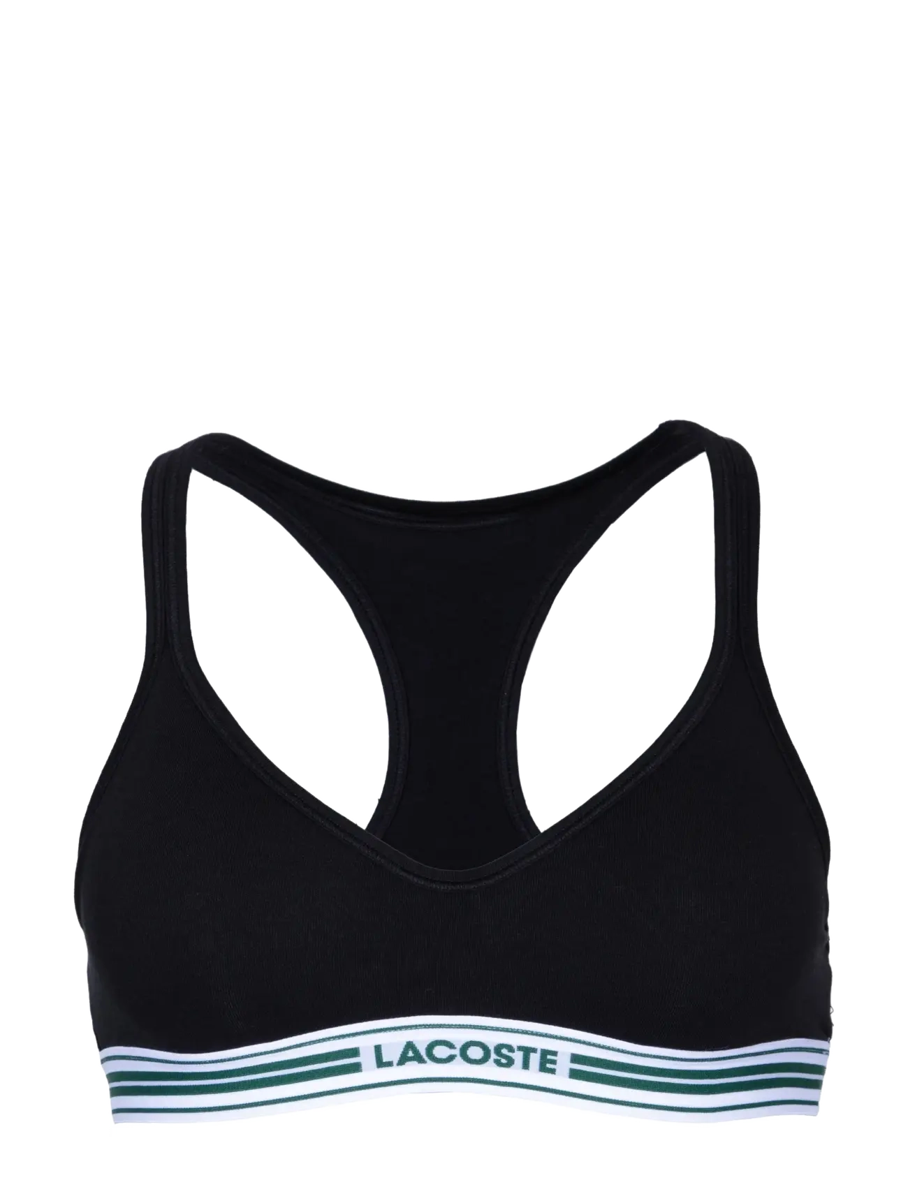 Lacoste Padded Stretch Jersey Logo Bralette - Bras - BLACK / black
