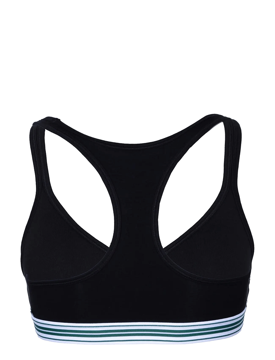 Lacoste - Padded Stretch Jersey Logo Bralette - bralette - black - 1