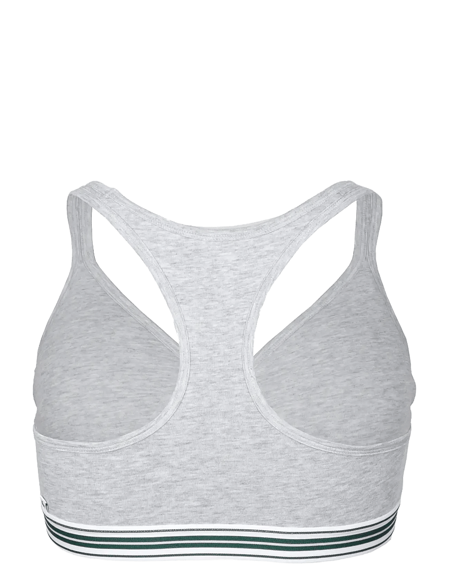 Lacoste - Padded Stretch Jersey Logo Bralette - grey - 1