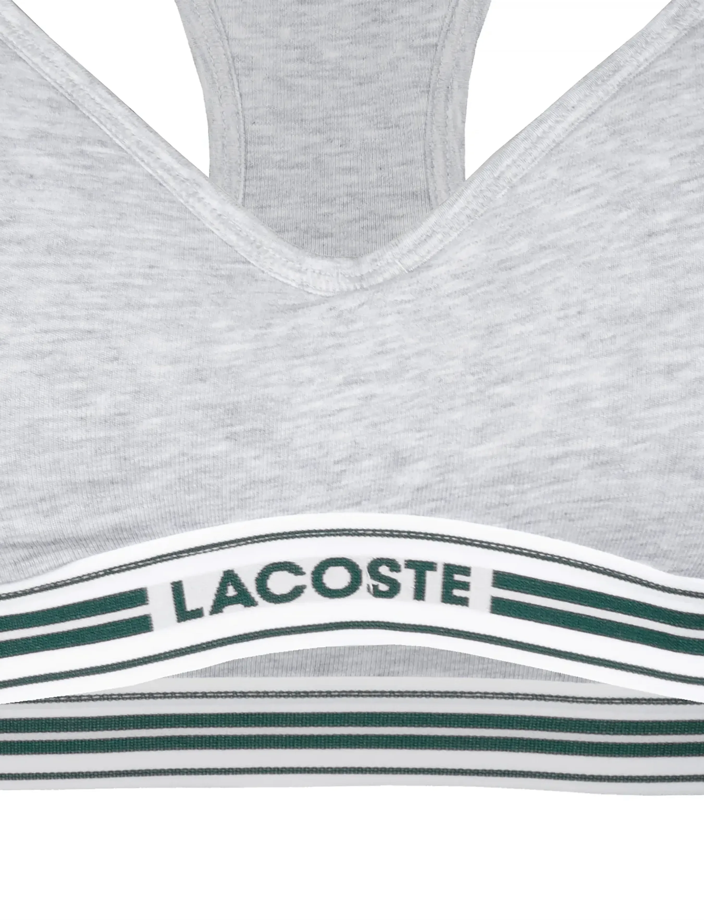 Lacoste - Padded Stretch Jersey Logo Bralette - grey - 2