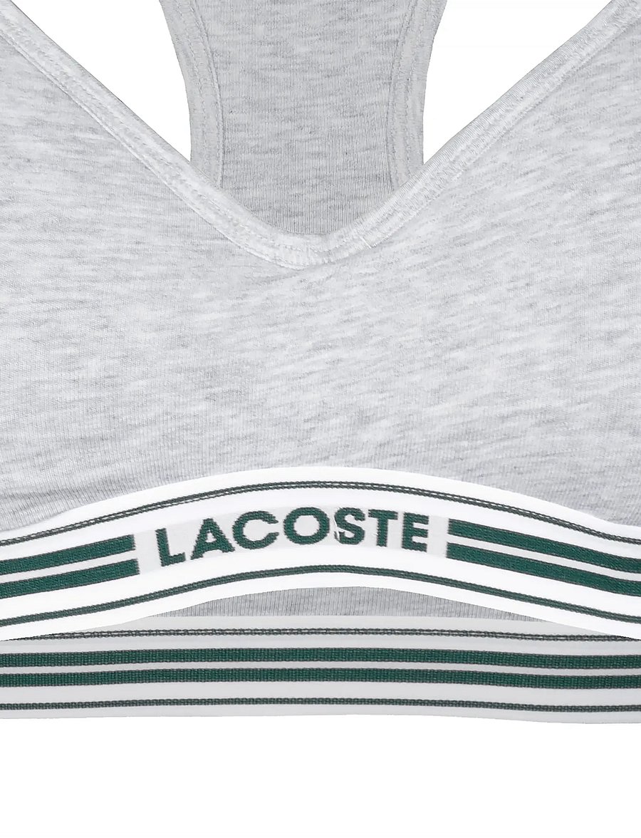 Lacoste - Padded Stretch Jersey Logo Bralette - grey - 2