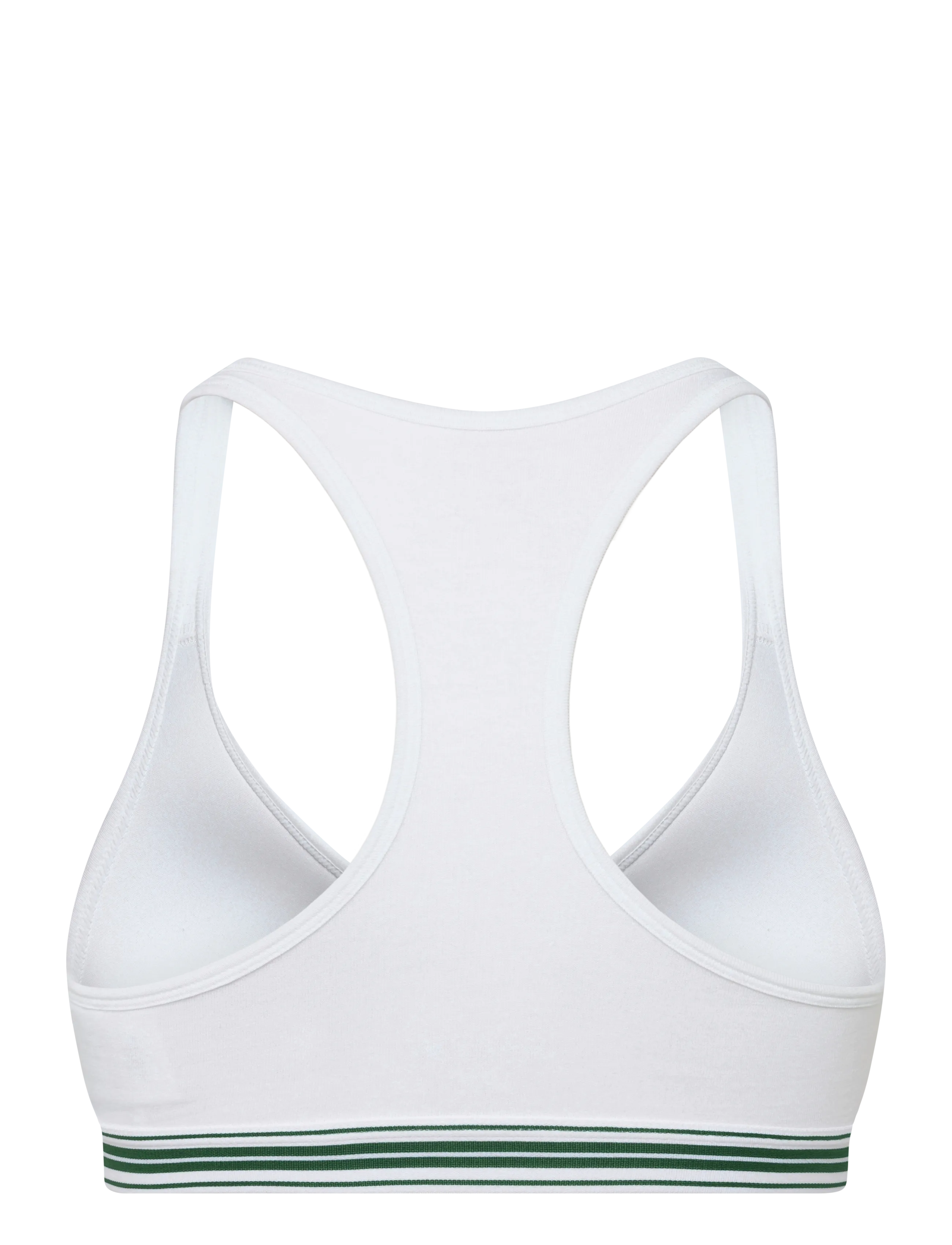 Lacoste - Padded Stretch Jersey Logo Bralette - white - 1
