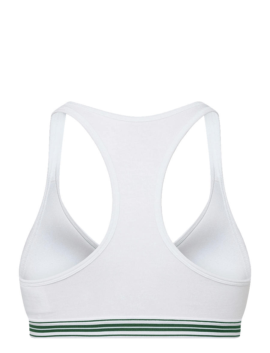 Lacoste - Padded Stretch Jersey Logo Bralette - white - 1