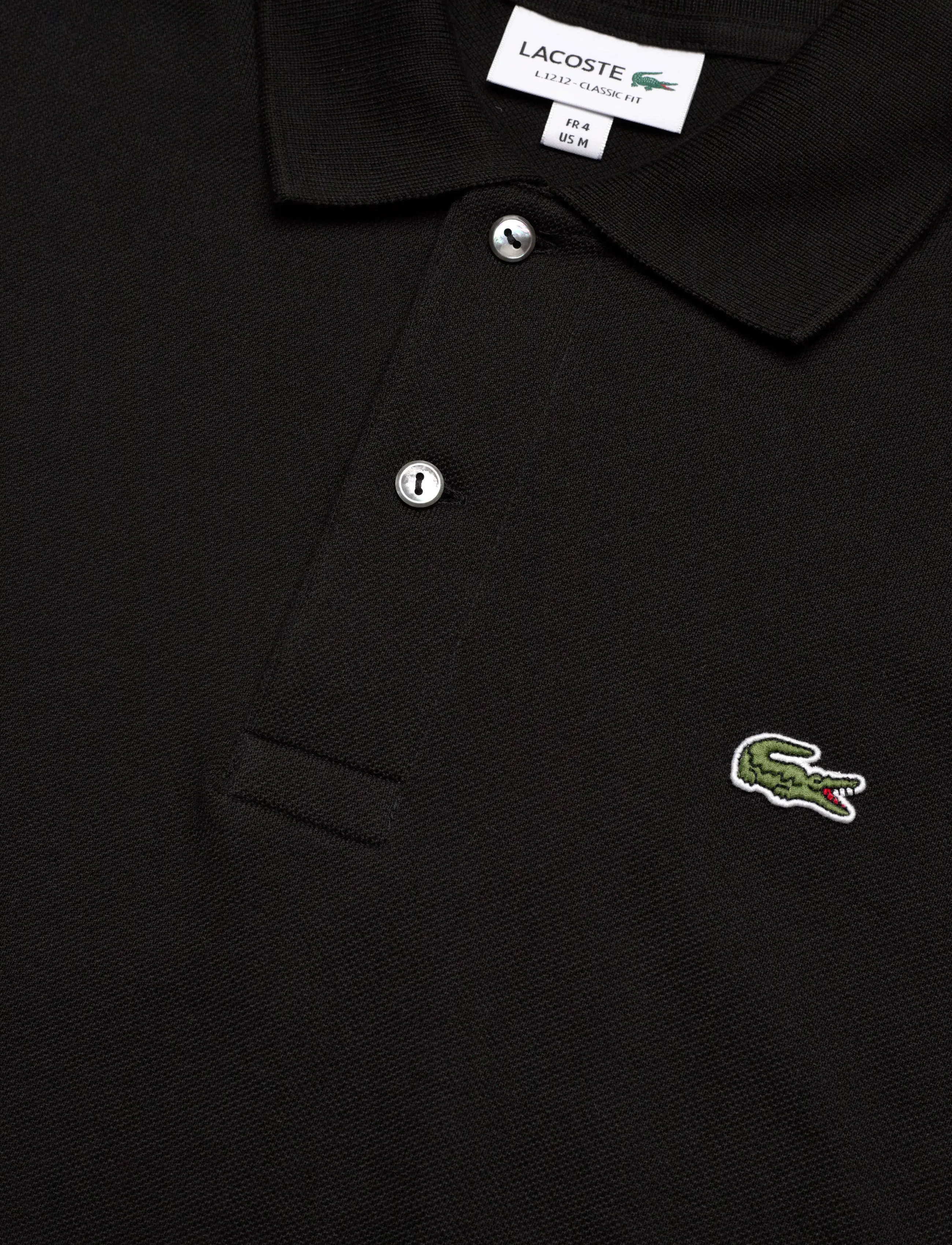 Lacoste - Classic Fit L1212 Original Polo Shirt - short-sleeved polos - black - 5