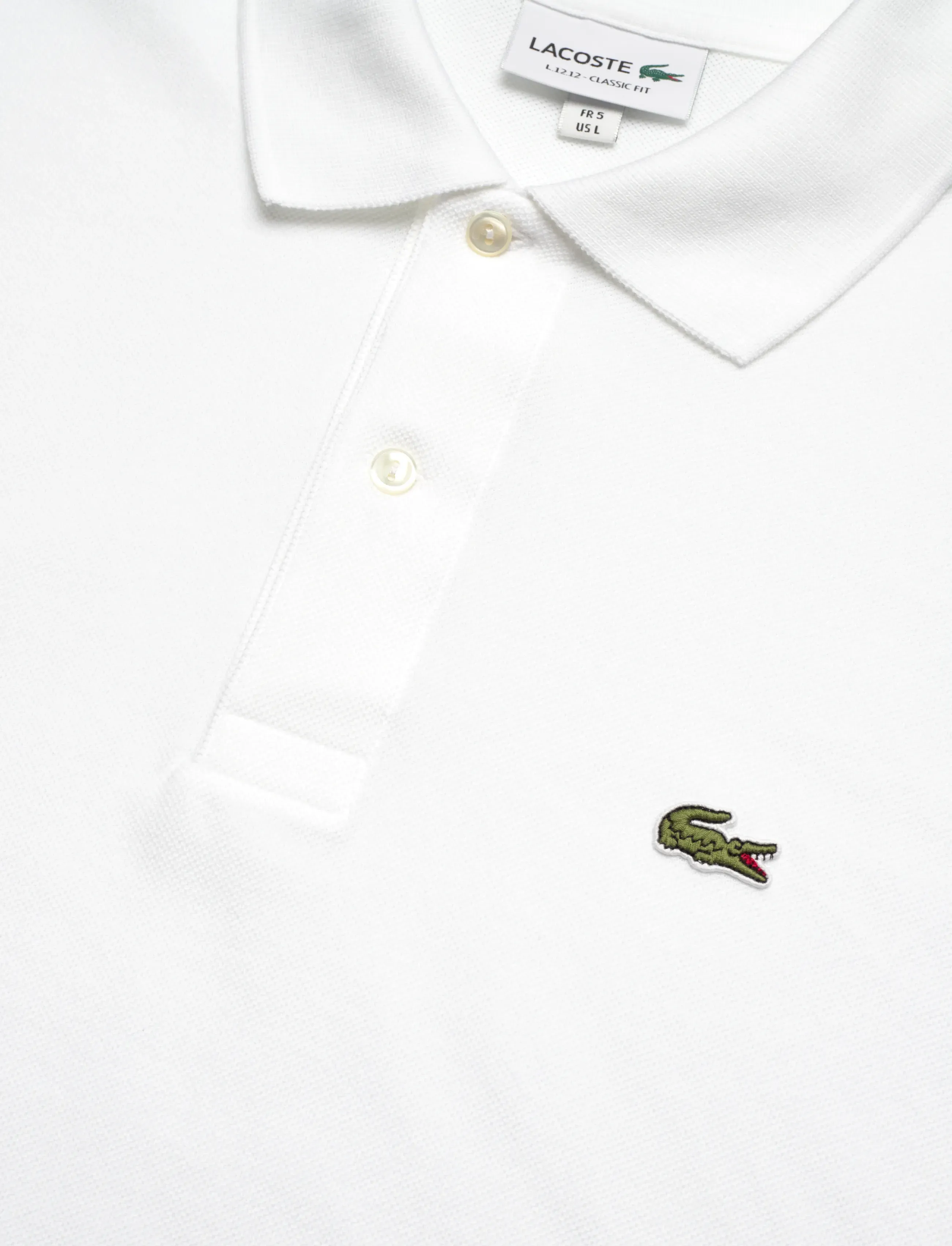 Lacoste - Classic Fit L1212 Original Polo Shirt - kortærmede poloer - white - 5