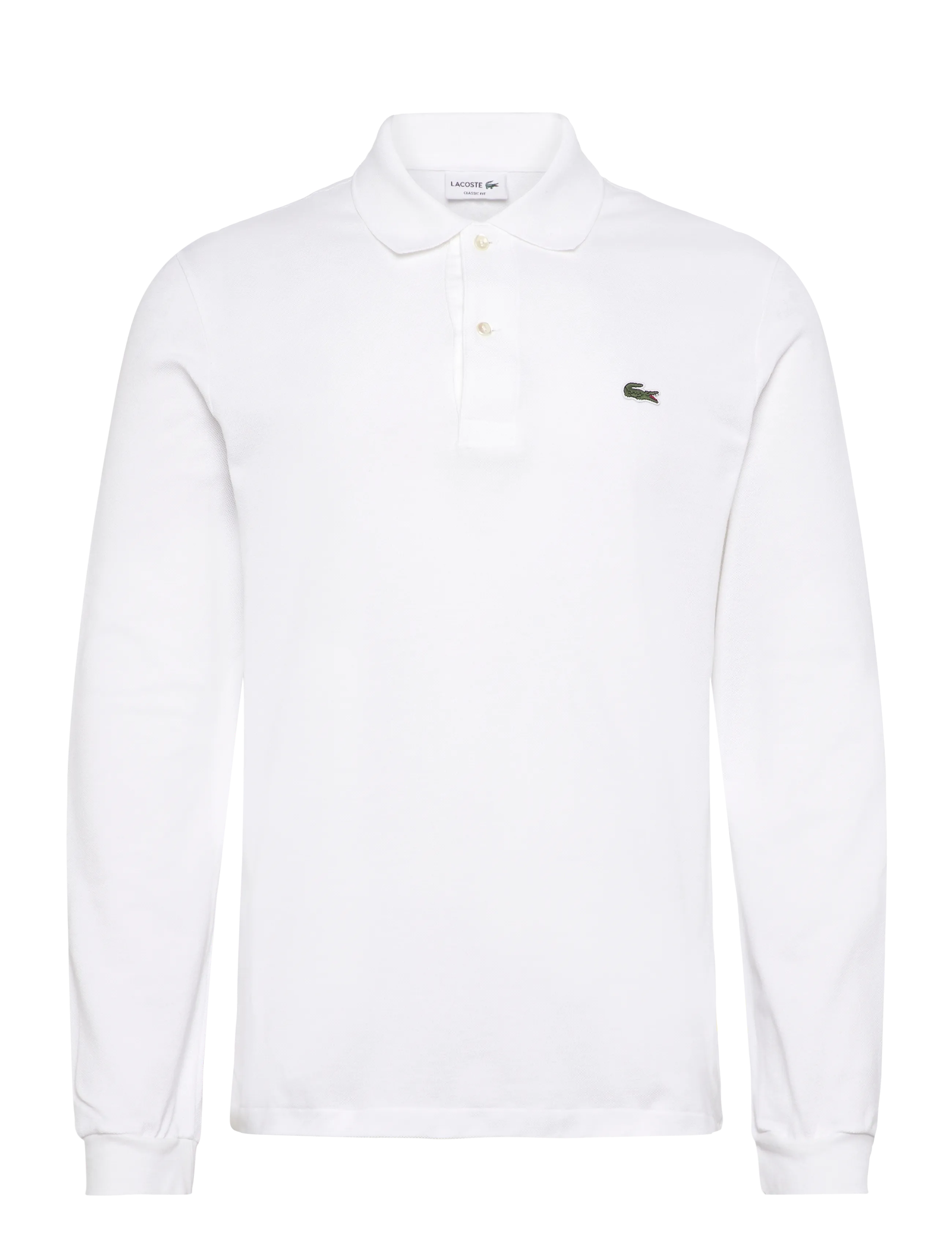 Lacoste Classic Fit L1312 Longsleeve Polo Shirt, XS, Polos, Weiß - Long-sleeved, Männerswear