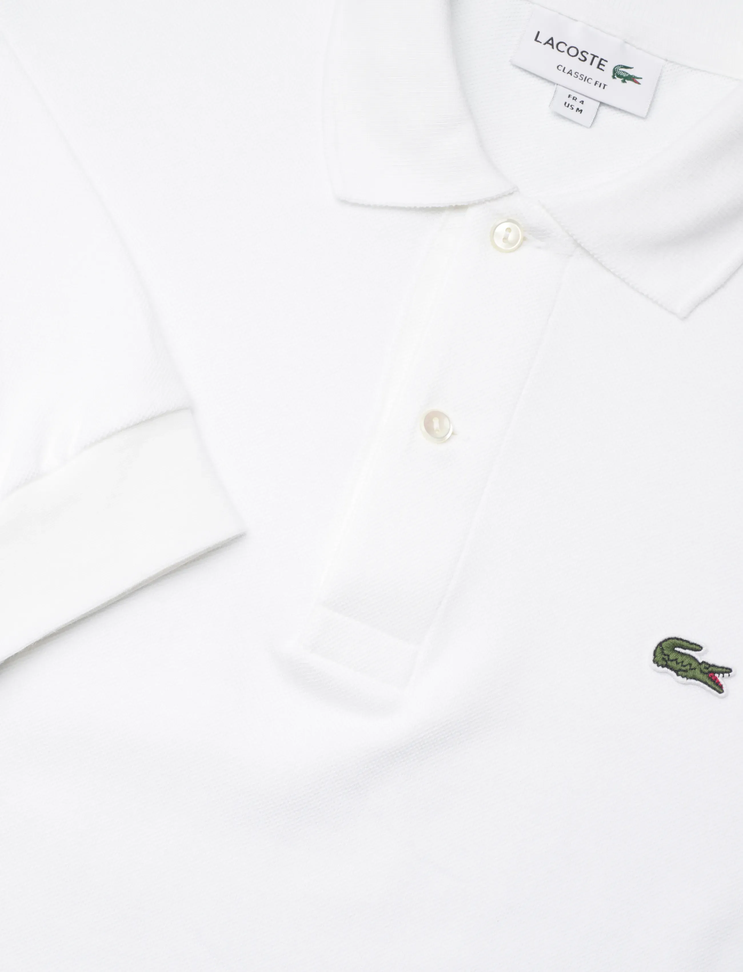 Lacoste - Classic Fit L1312 Longsleeve Polo Shirt - langærmede poloer - white - 2