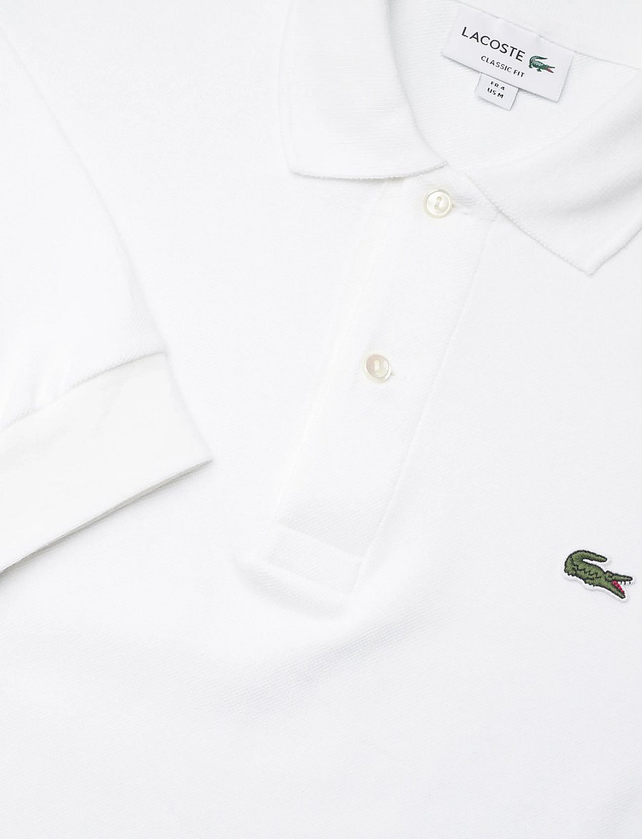 Lacoste - Classic Fit L1312 Longsleeve Polo Shirt - langærmede poloer - white - 2