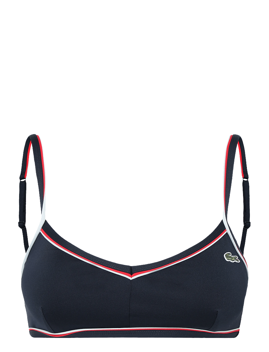 Lacoste - Women's Trim Accent Swim Top - sports bras - multi coloured - 0