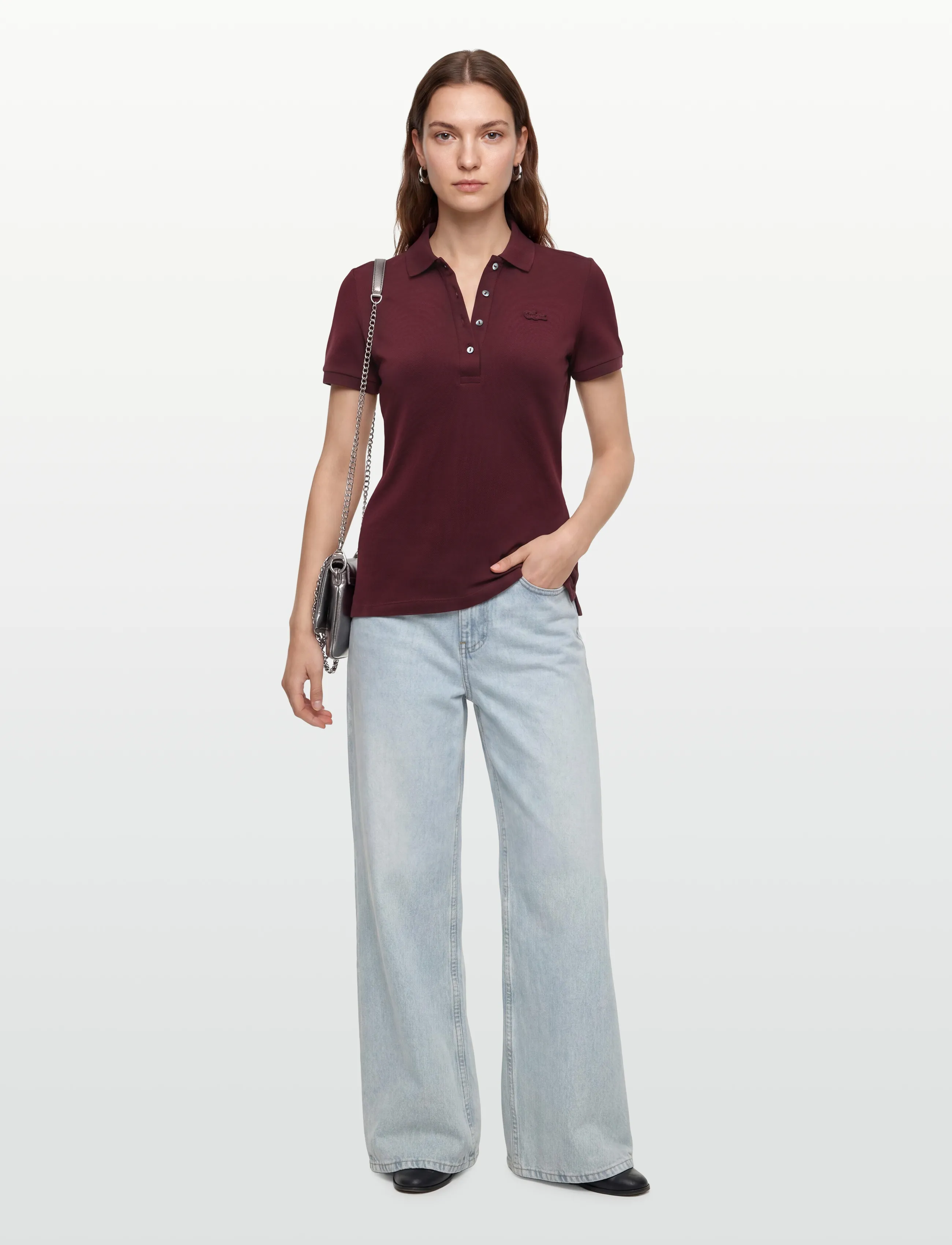 Lacoste Stretch Cotton Piqué Polo - T-särgid ja alussärgid - BROWN / brown
