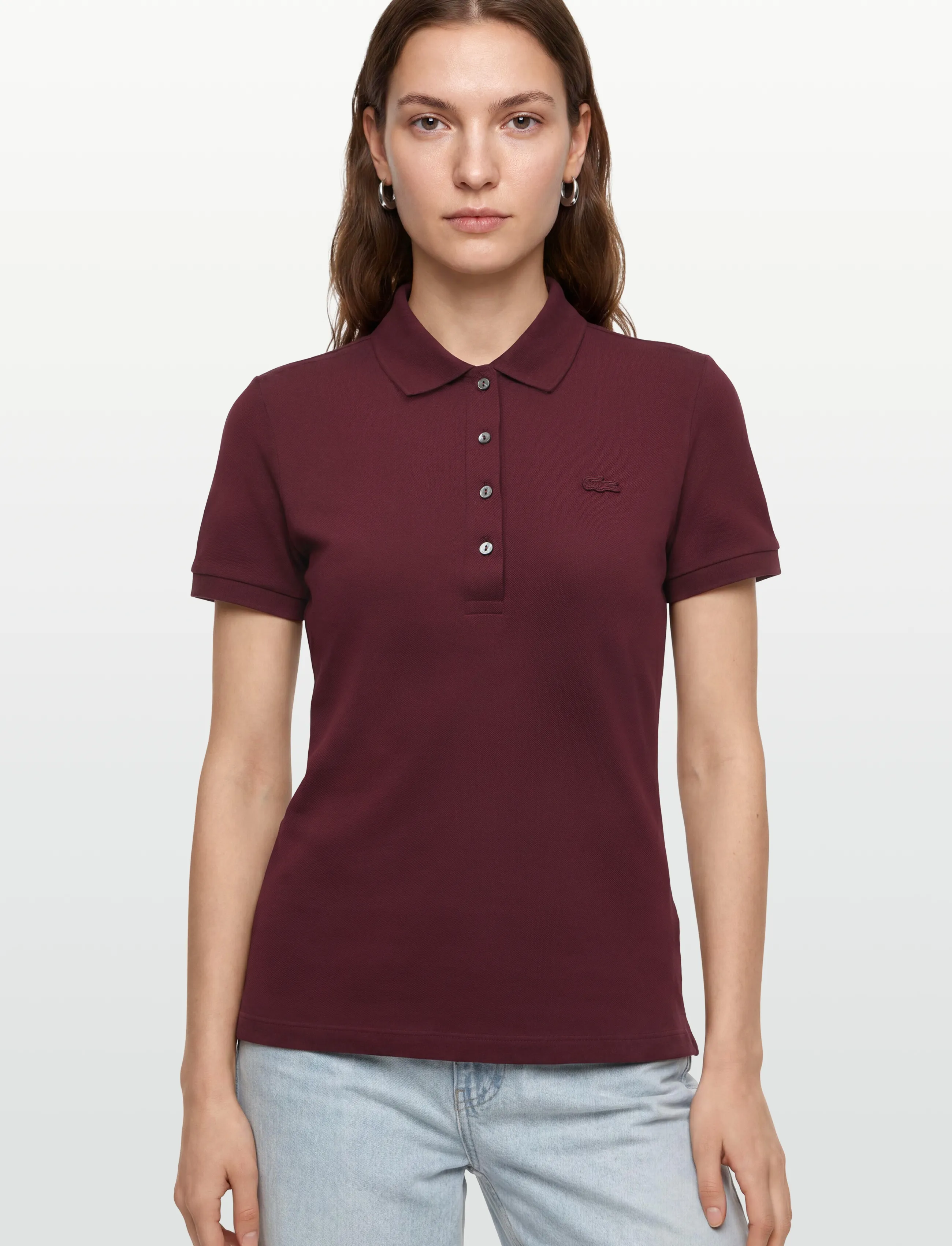 Lacoste - Stretch Cotton Piqué Polo - poloshirts - brown - 3