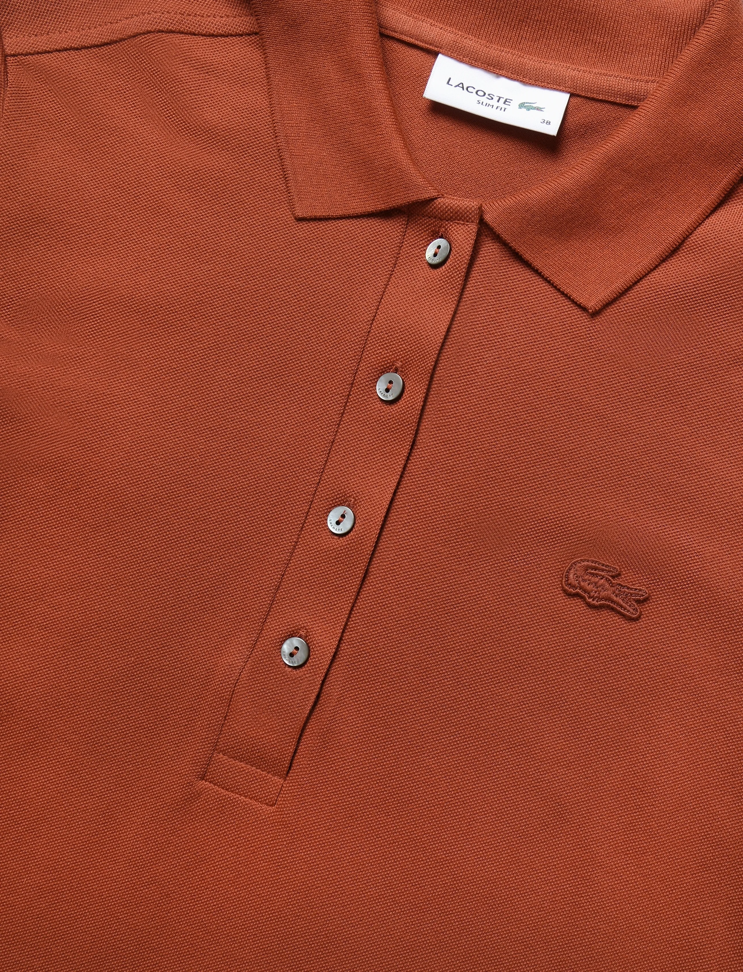 Lacoste - Stretch Cotton Piqué Polo - herbstliche kleidung - brown - 2