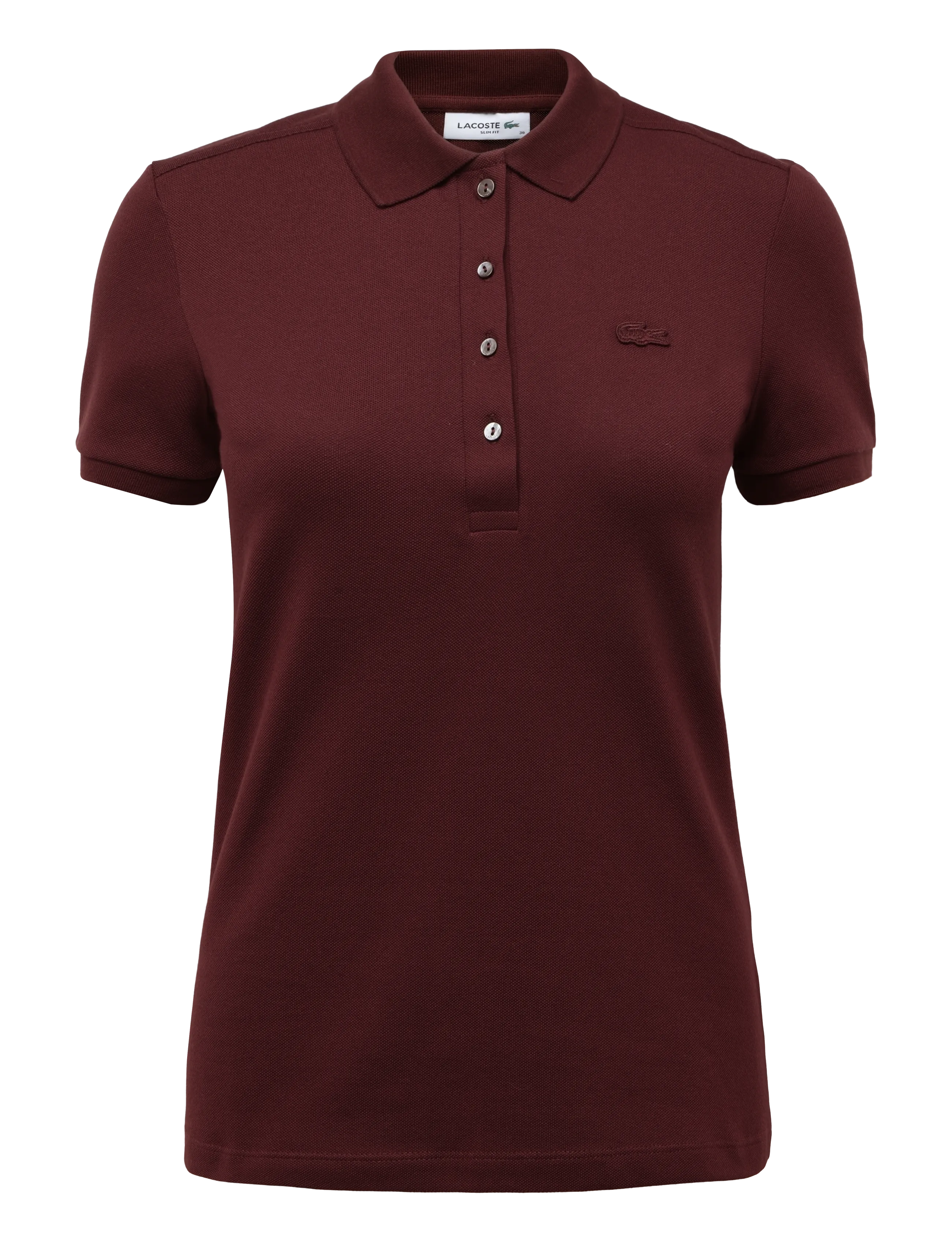 Lacoste Stretch Cotton Piqué Polo - Kleidung - BURGUNDY / burgundy