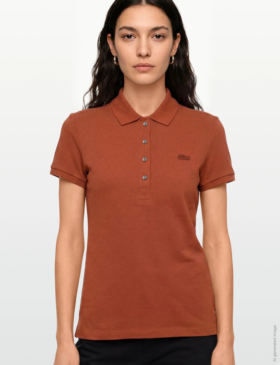 Lacoste - Stretch Cotton Piqué Polo - poloshirts - burgundy - 3
