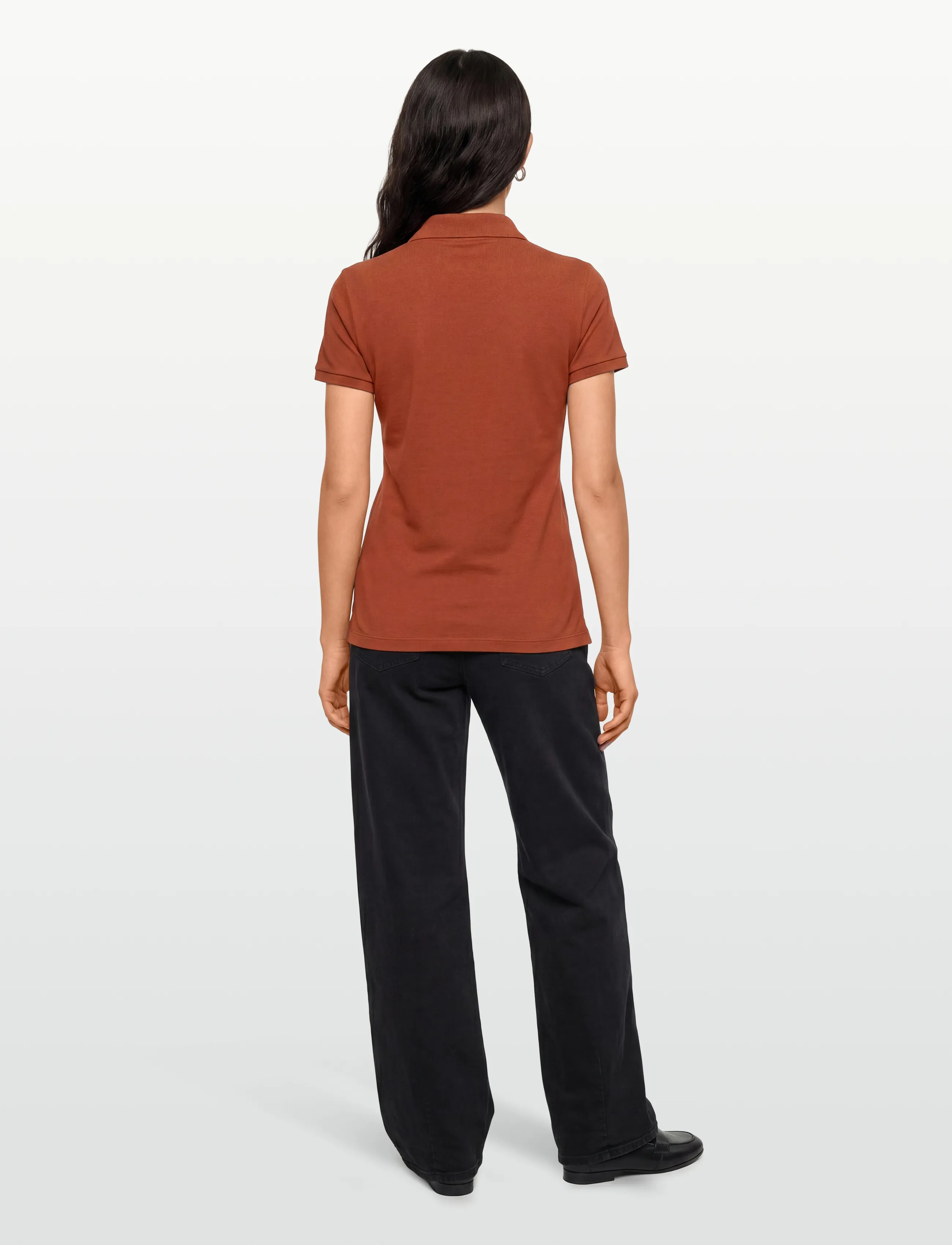 Lacoste - Stretch Cotton Piqué Polo - poloshirts - burgundy - 4