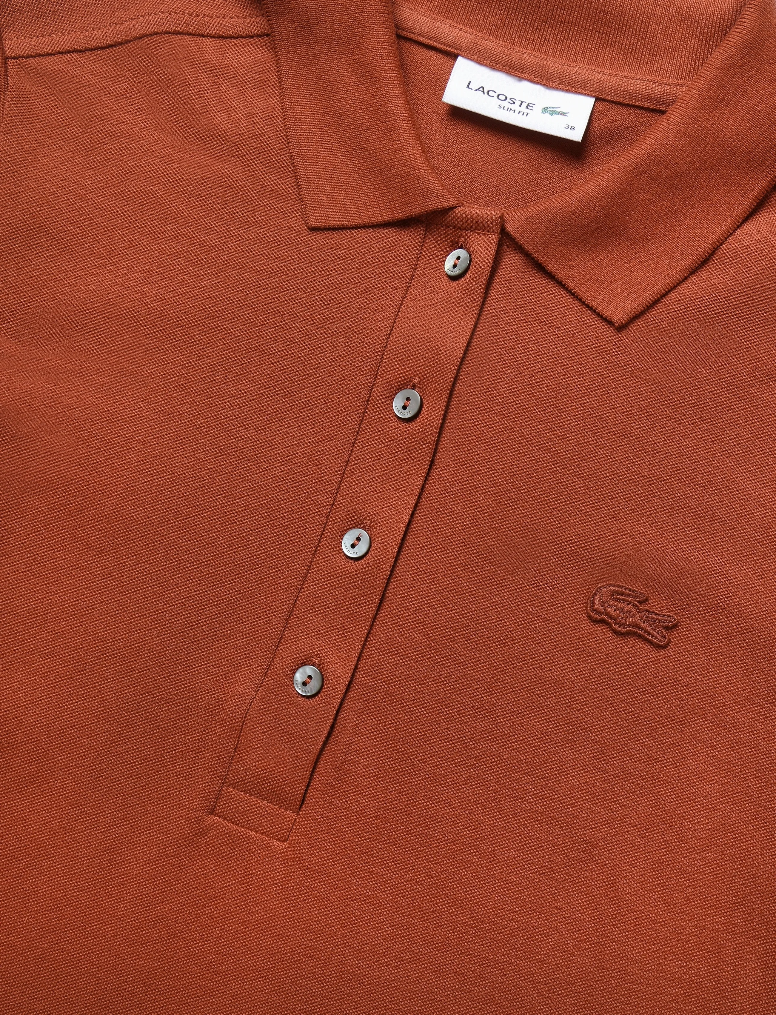 Lacoste - Stretch Cotton Piqué Polo - pikéer - burgundy - 2