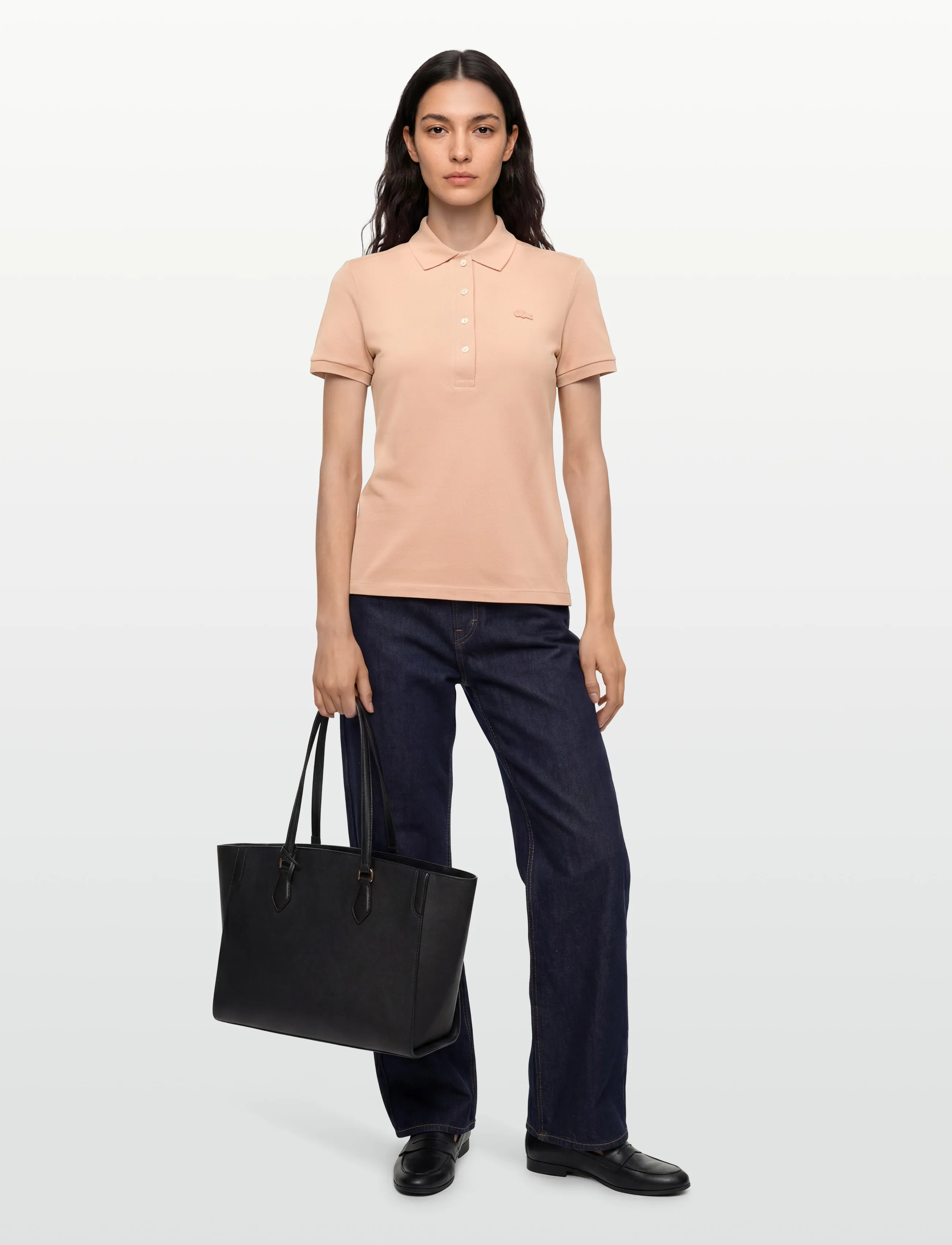 Lacoste Stretch Cotton Piqué Polo, 36, T-shirts & Oberteile, Rosa - Short-sleeved, Frauen