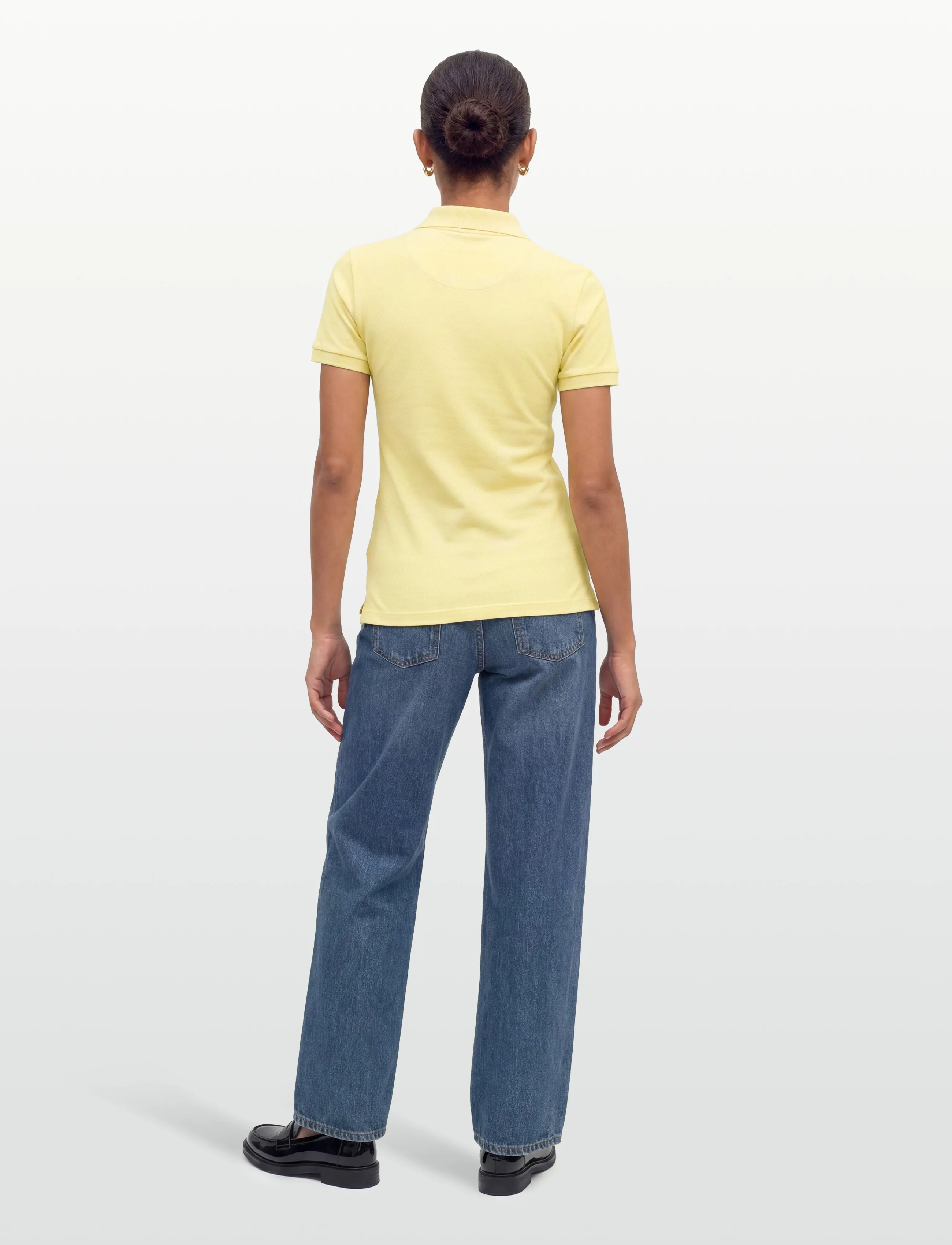Lacoste - Stretch Cotton Piqué Polo - poloshirts - yellow - 4