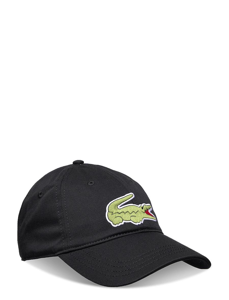 Lacoste - Cotton twill cap with crocodile badge - lippalakit - black - 0
