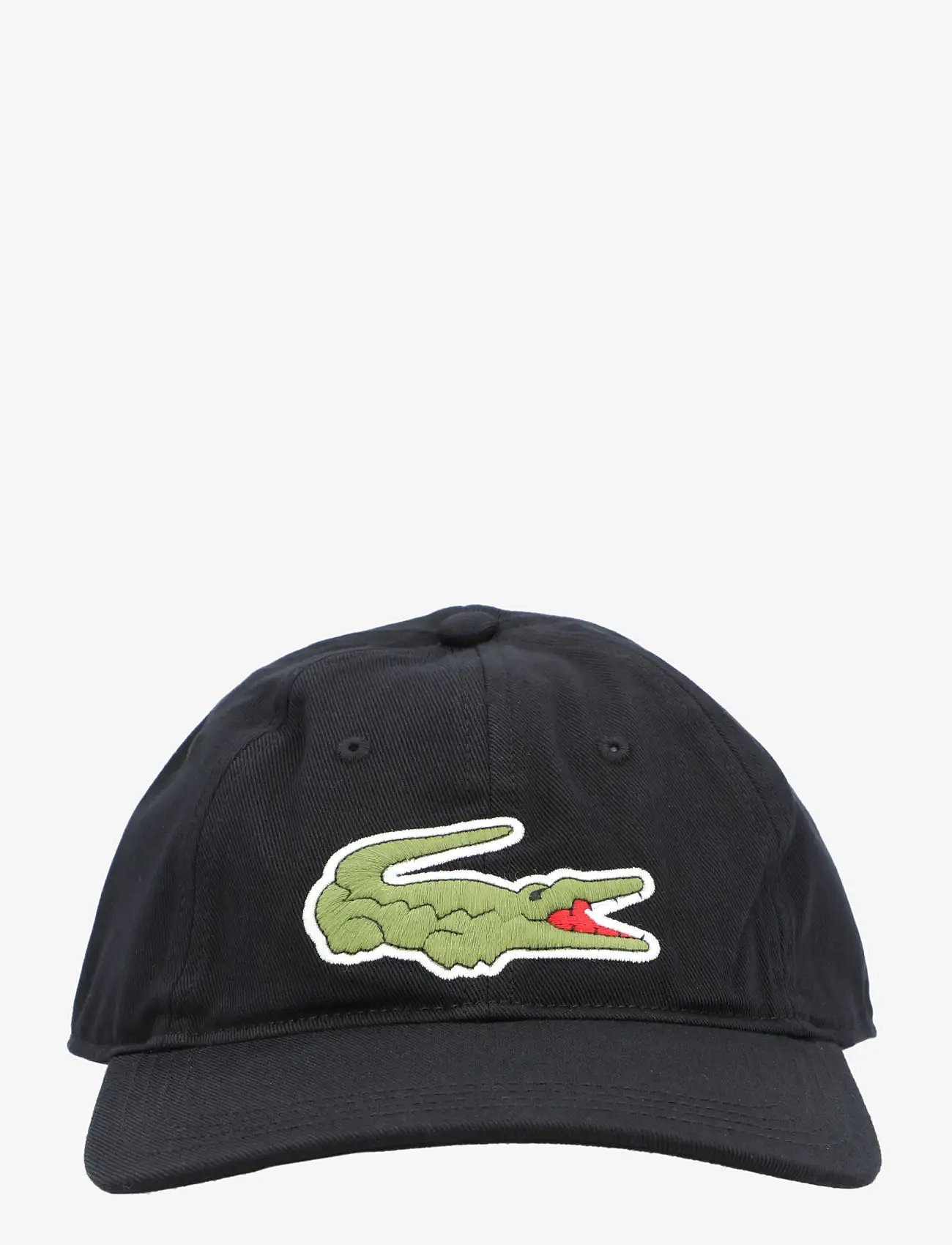 Lacoste - Cotton twill cap with crocodile badge - nokamütsid - black - 2