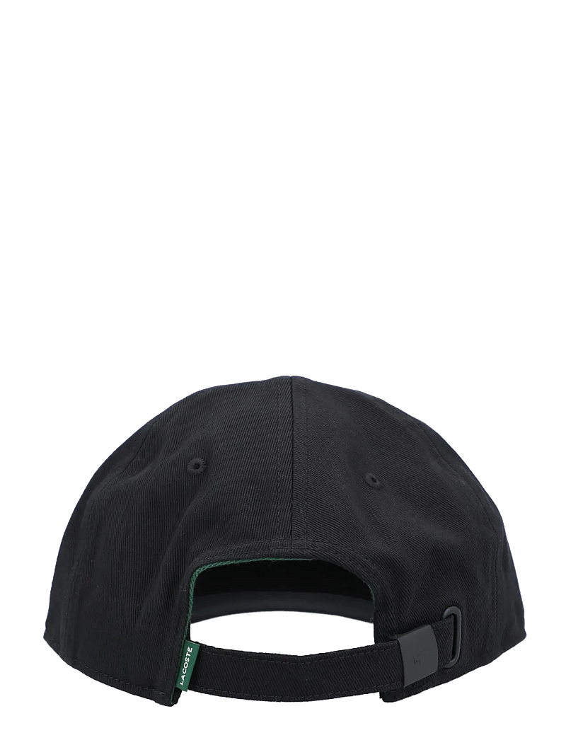Lacoste - Cotton twill cap with crocodile badge - nokamütsid - black - 3