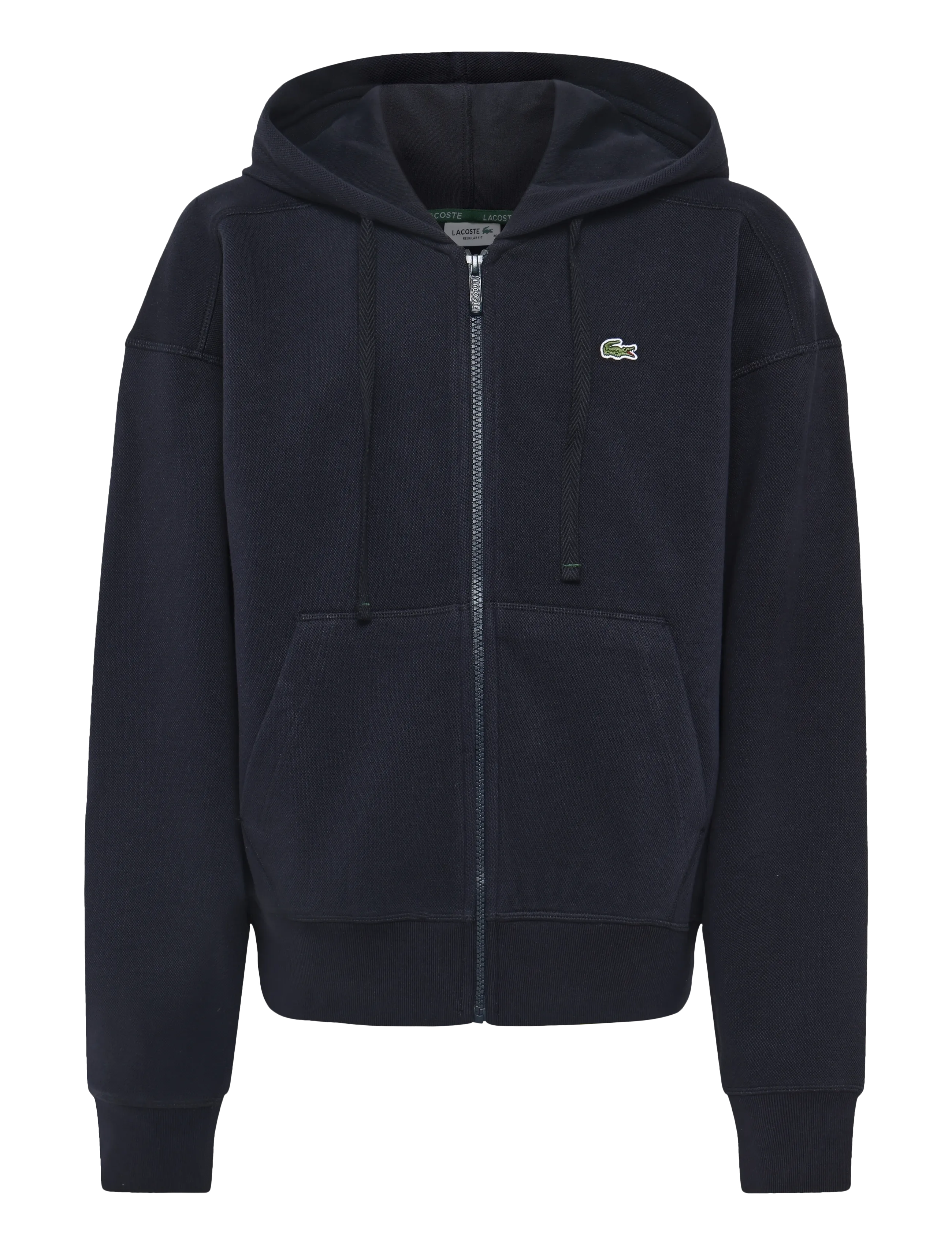 Lacoste Zip-Up Piqué Hoodie - Hoodies - NAVY BLUE / navy