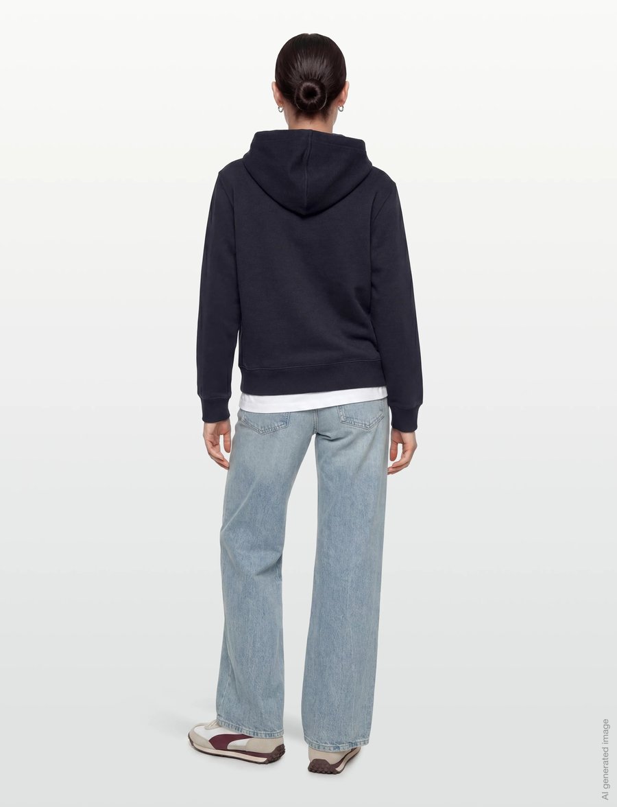 Lacoste - Relaxed Fit Piqué Hoodie - hettegensere - navy blue - 4