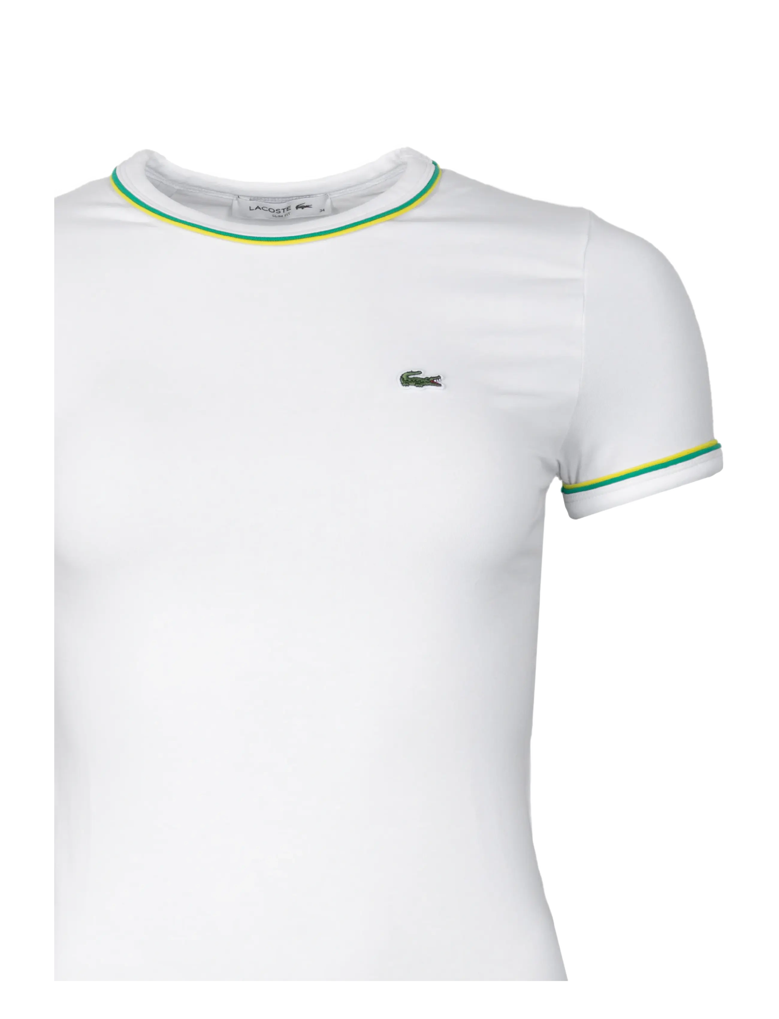 Lacoste - Women's Contrast Accent Jersey T-Shirt - t-shirts - white - 2