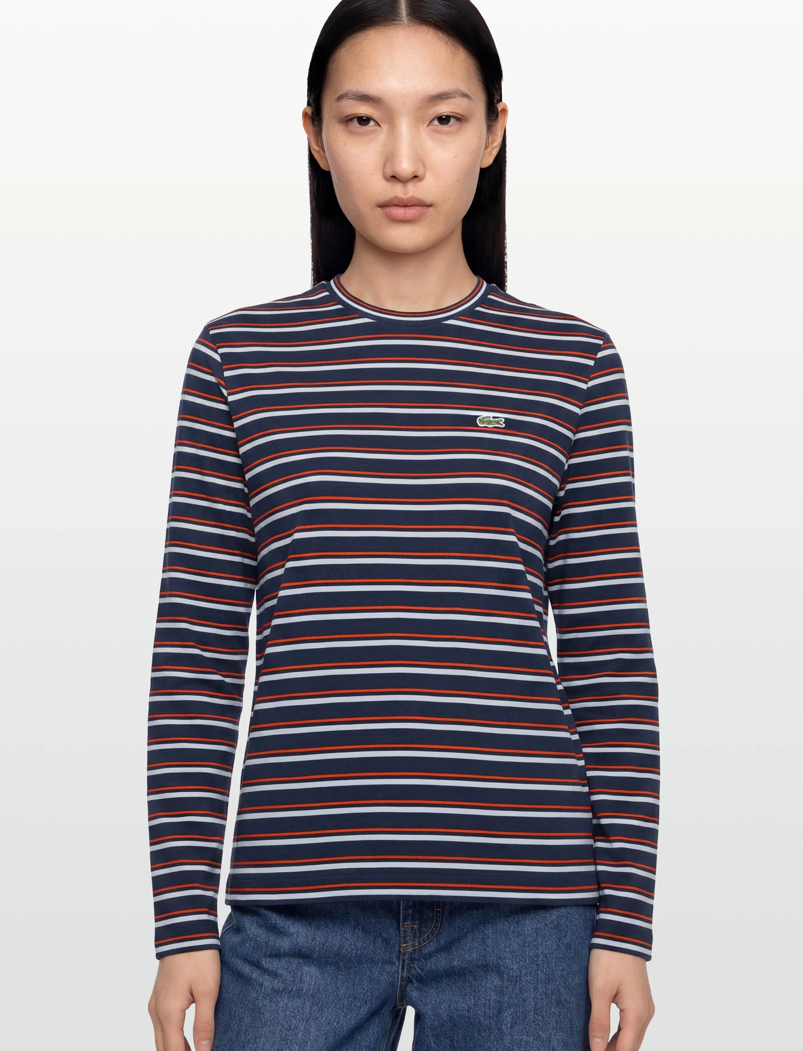 Lacoste - Basic Striped Long Sleeve T-Shirt - langärmlige tops - multi coloured - 3