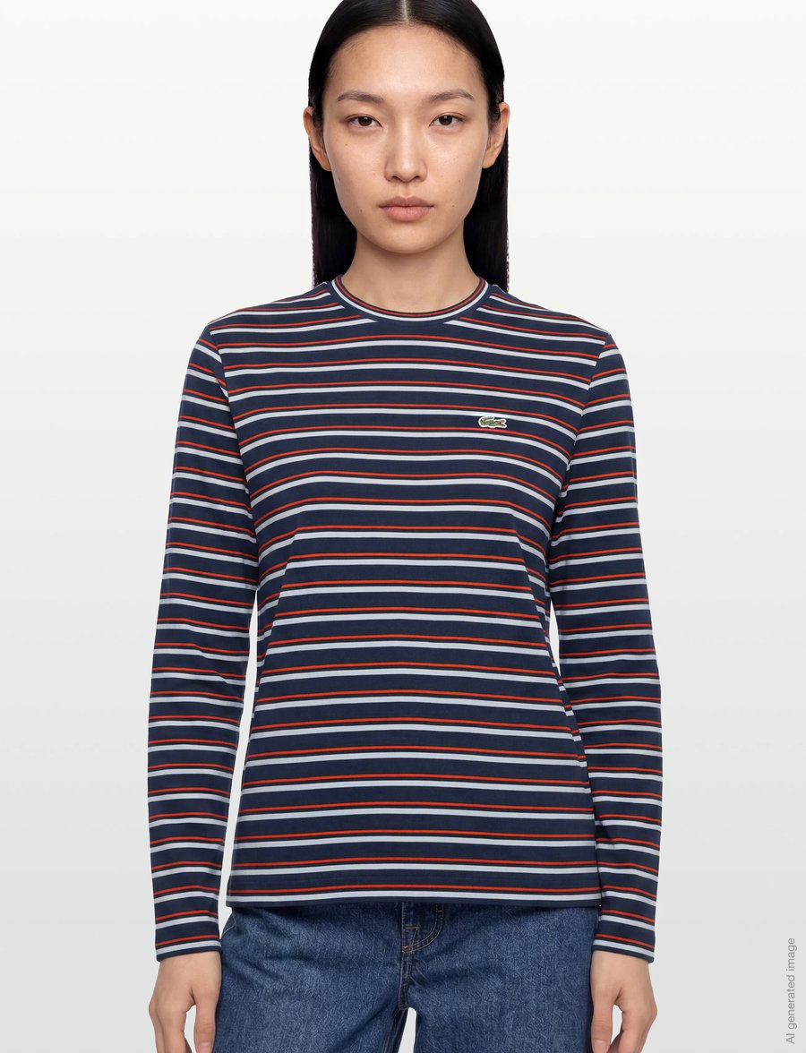 Lacoste - Basic Striped Long Sleeve T-Shirt - langärmlige tops - multi coloured - 3