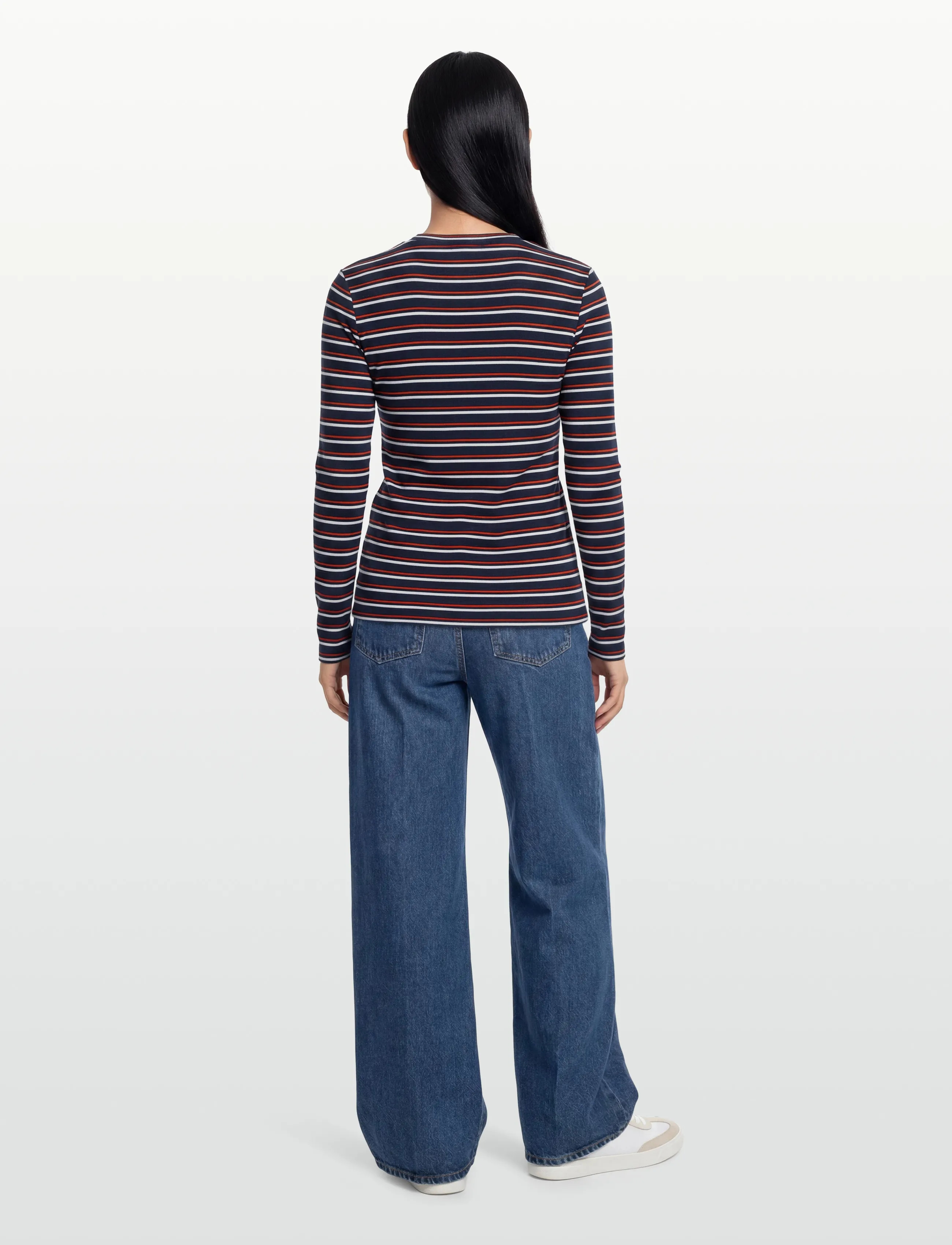 Lacoste - Basic Striped Long Sleeve T-Shirt - langärmlige tops - multi coloured - 4
