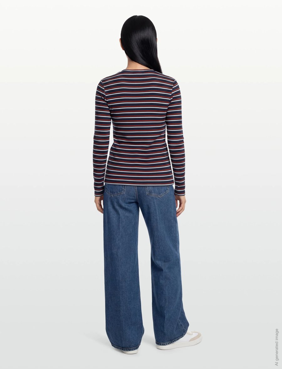 Lacoste - Basic Striped Long Sleeve T-Shirt - langärmlige tops - multi coloured - 4