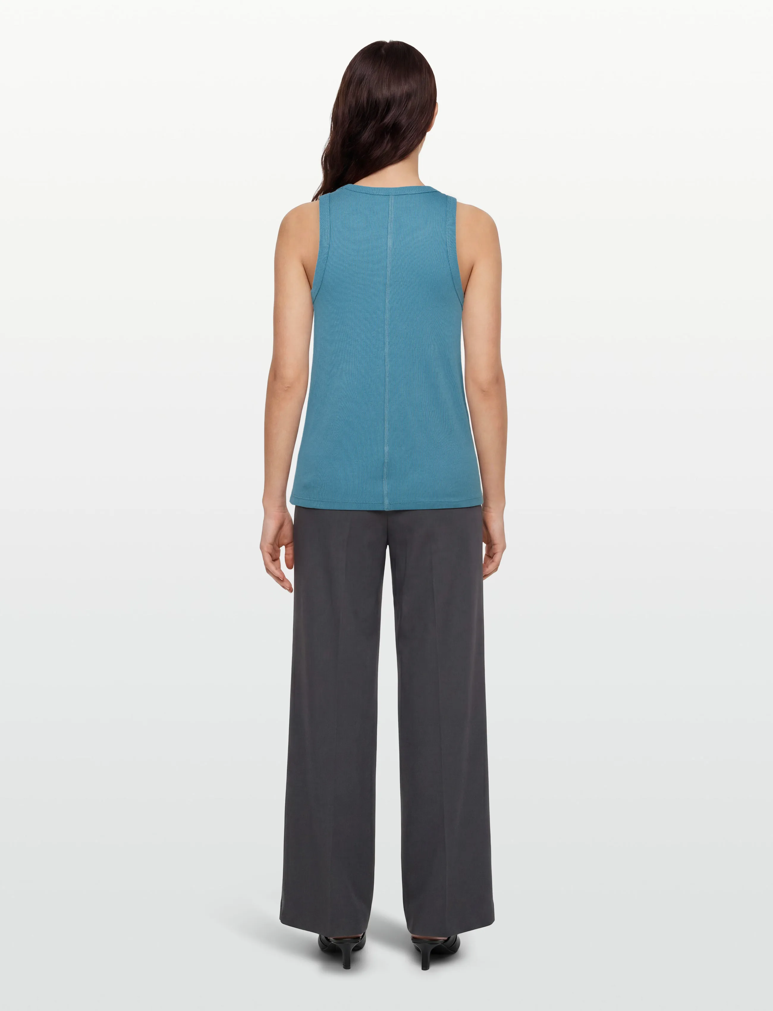 Lacoste - Slim Fit Cotton Tank Top - linnen - blue - 4