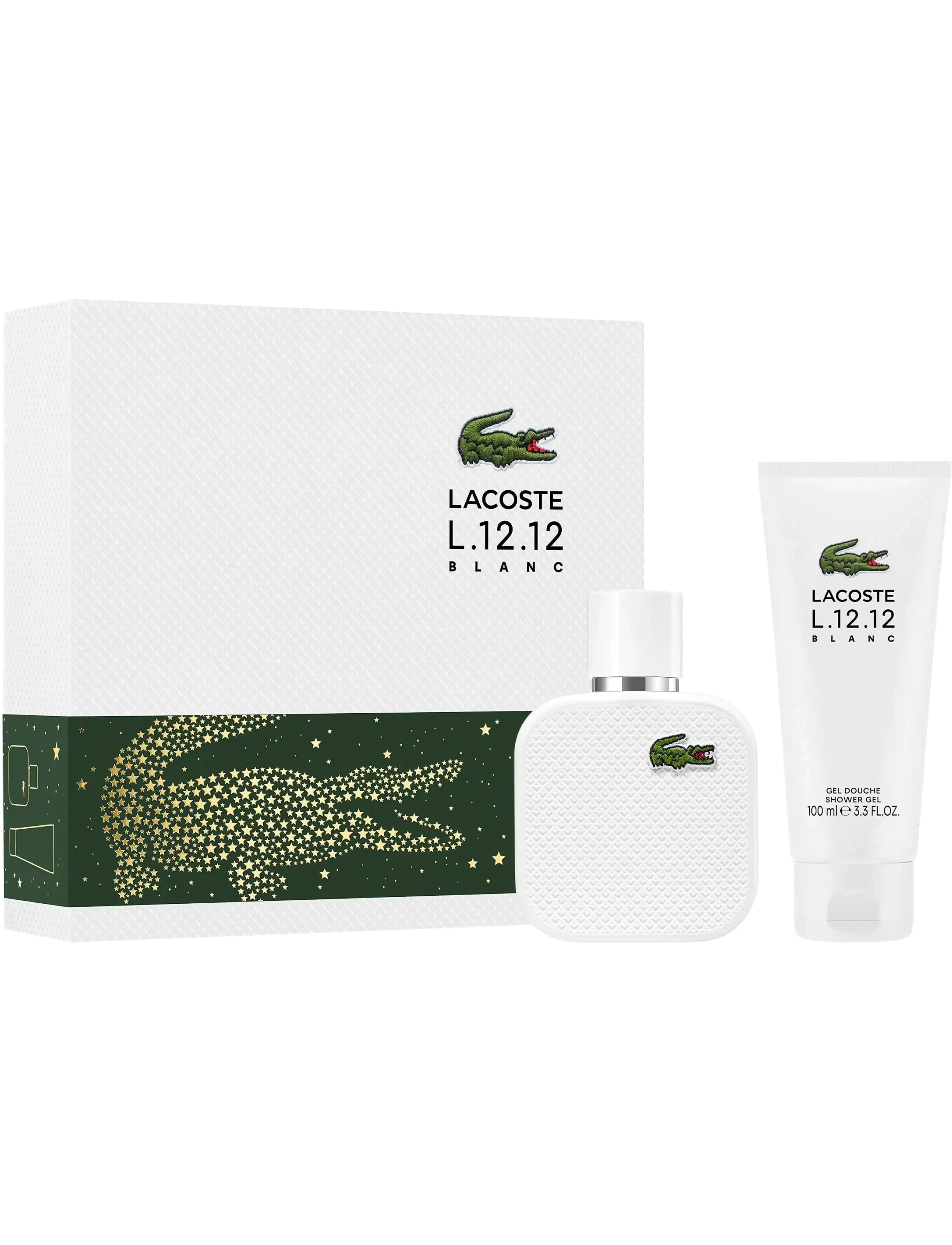 Lacoste Fragrance L.12.12 BLANC SET - EDT  50 ML + SG 100 ML - Gavesæt - CLEAR / undefined