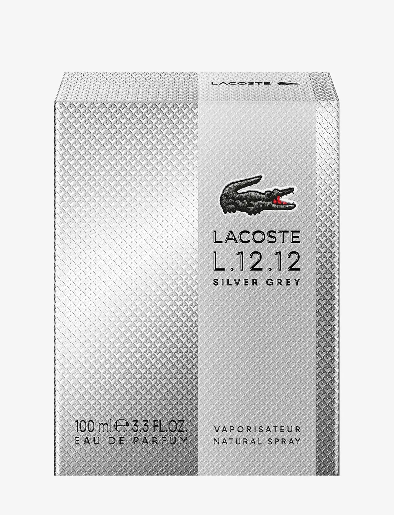 Lacoste Fragrance - L.12.12 Silver Grey EdP 100 ml - til ham  - clear - 2