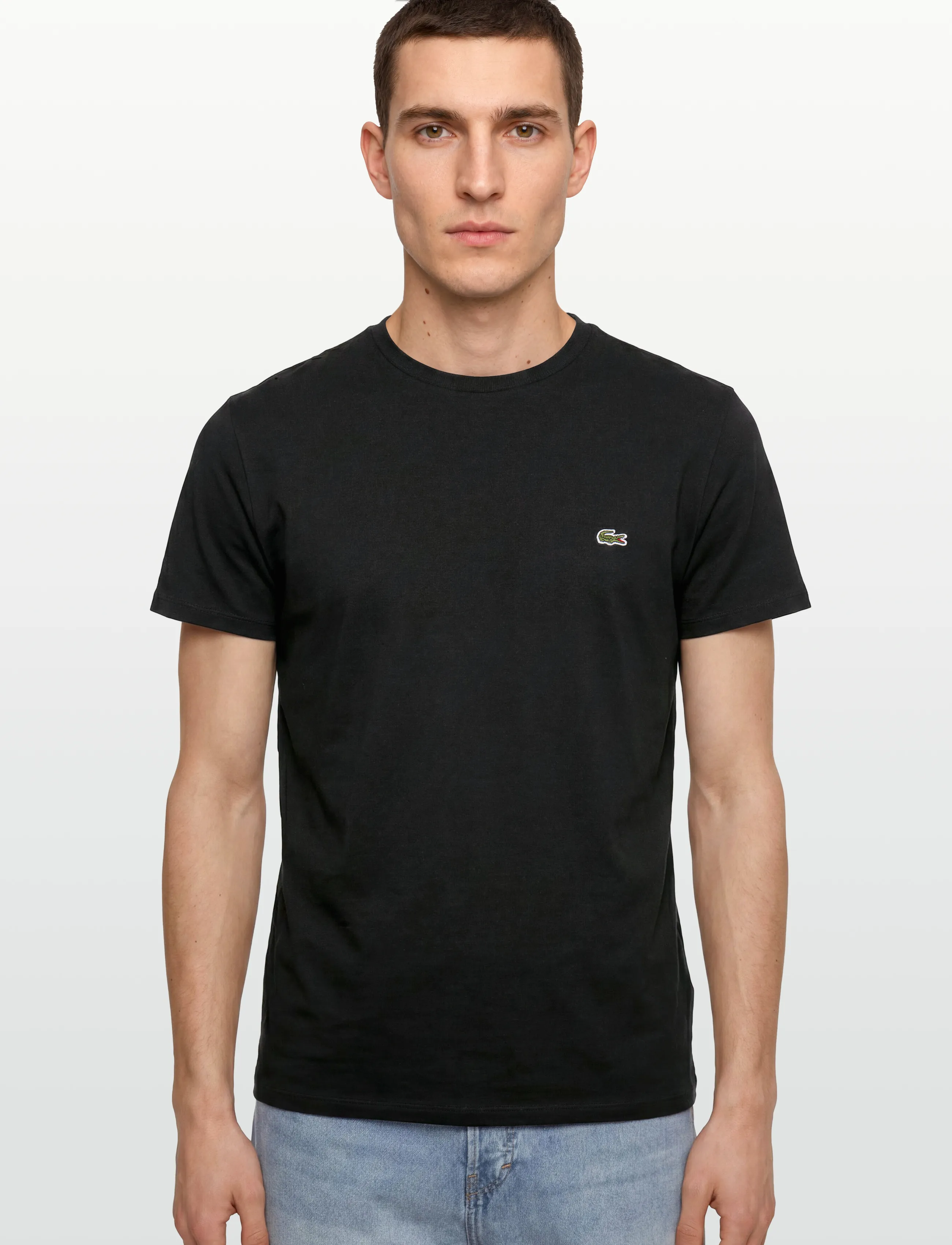 Lacoste - 1HT1 Men's tee-shirt - kortärmade t-shirts - black - 3