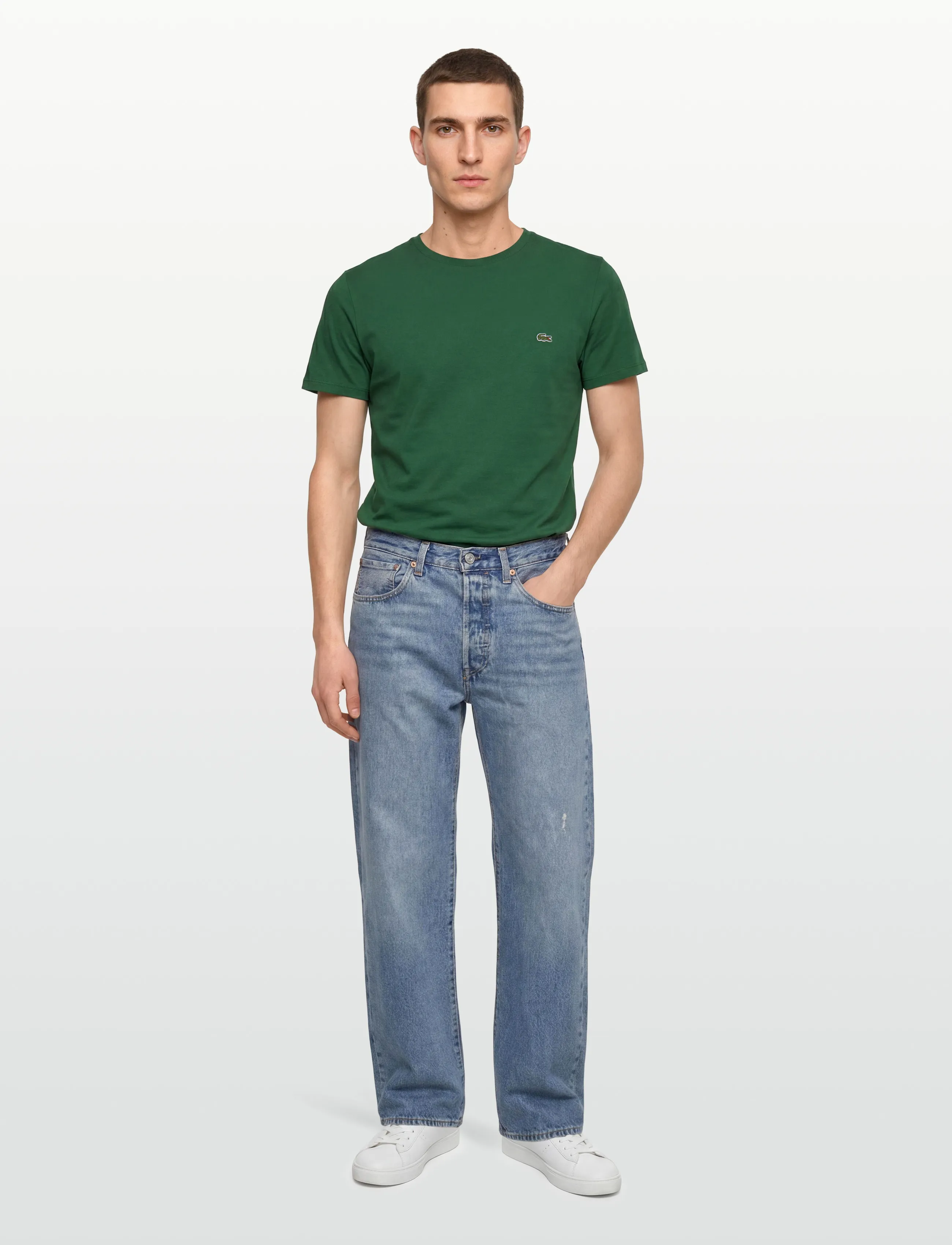 Lacoste 1HT1 Men's tee-shirt - T-shirts - GREEN / green