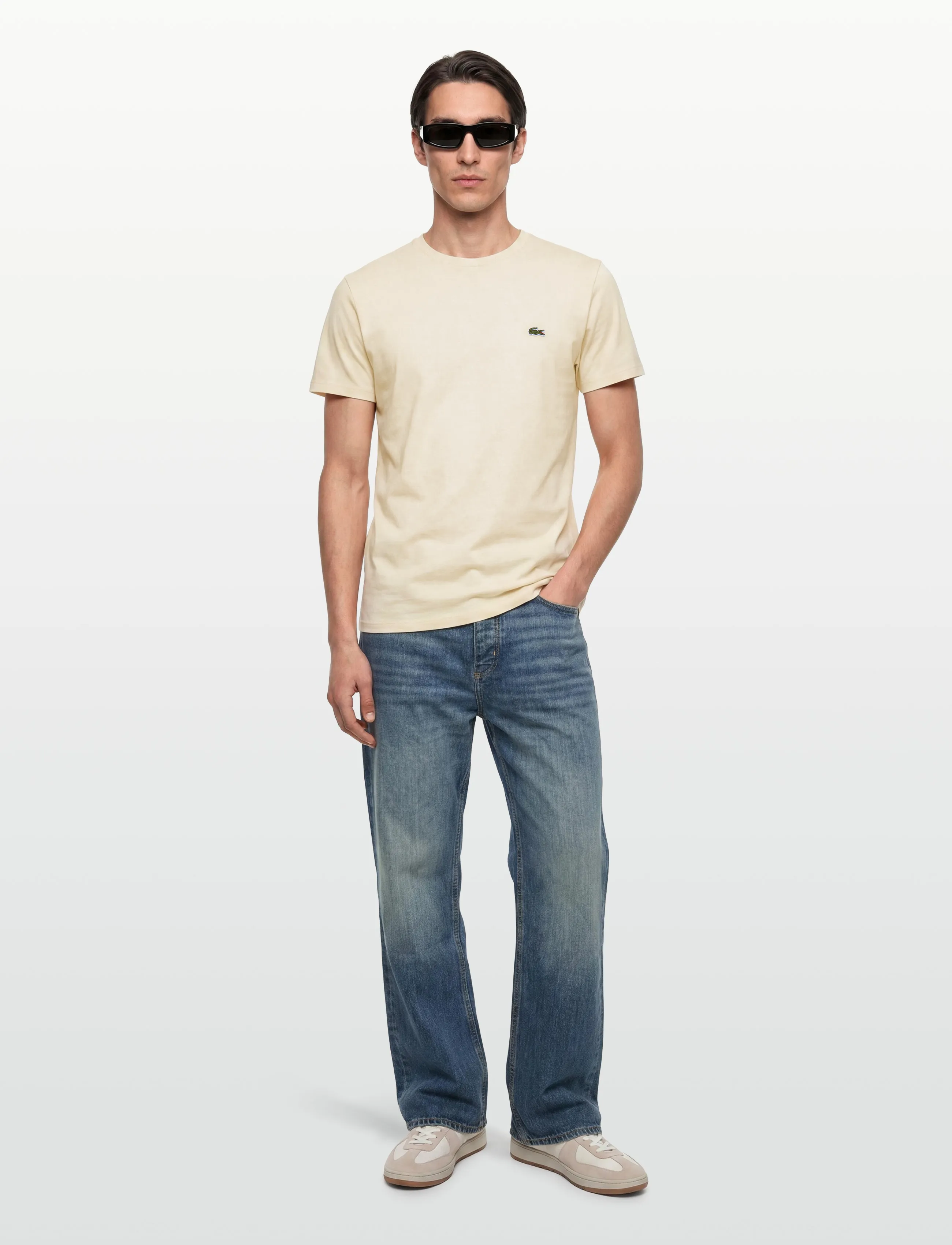 Lacoste 1HT1 Men's tee-shirt - T-shirts - NATUREL CLAIR / cream