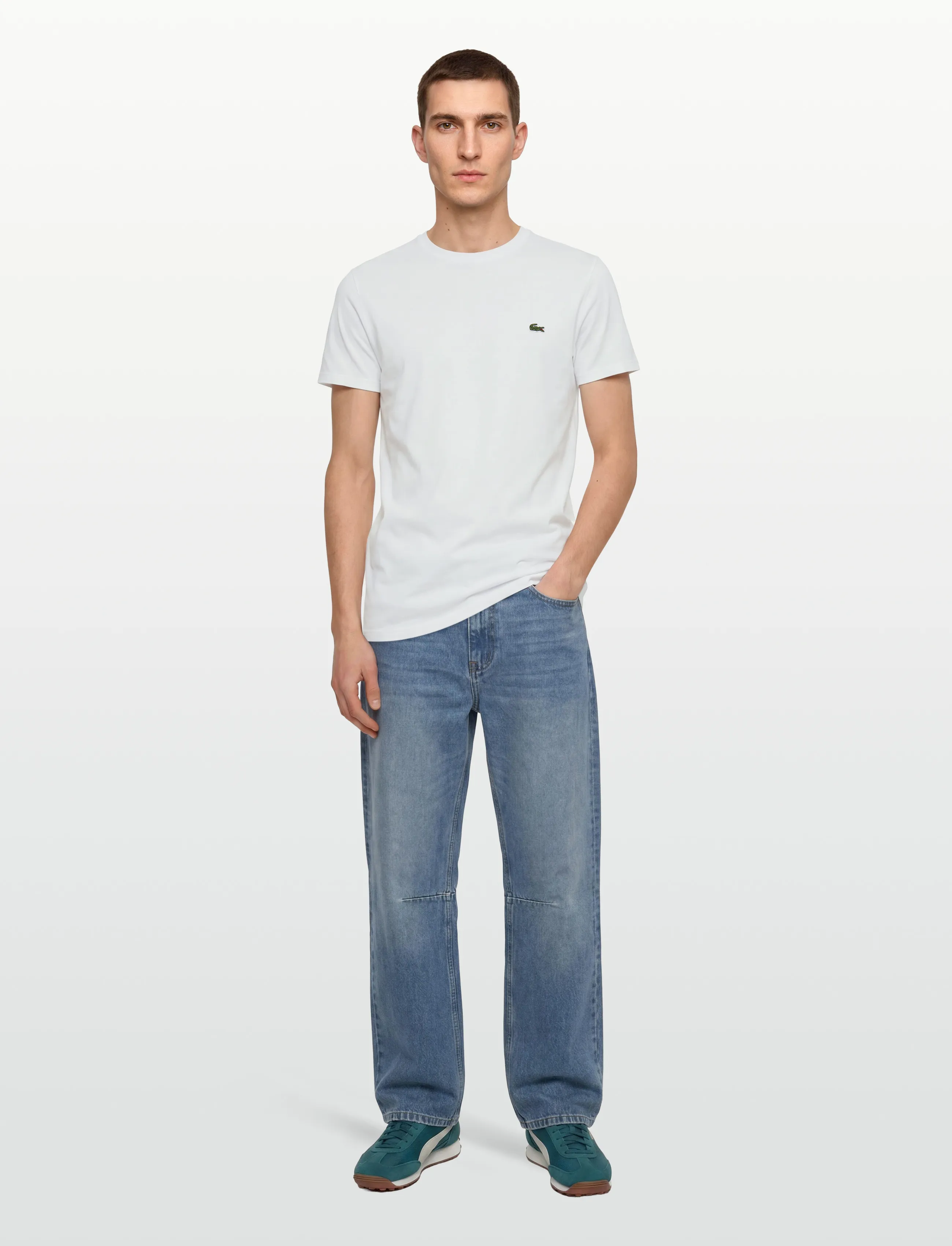 Lacoste 1Ht1 Men's Tee-Shirt, S, T-shirts, Weiß - Short-sleeved, Männerswear